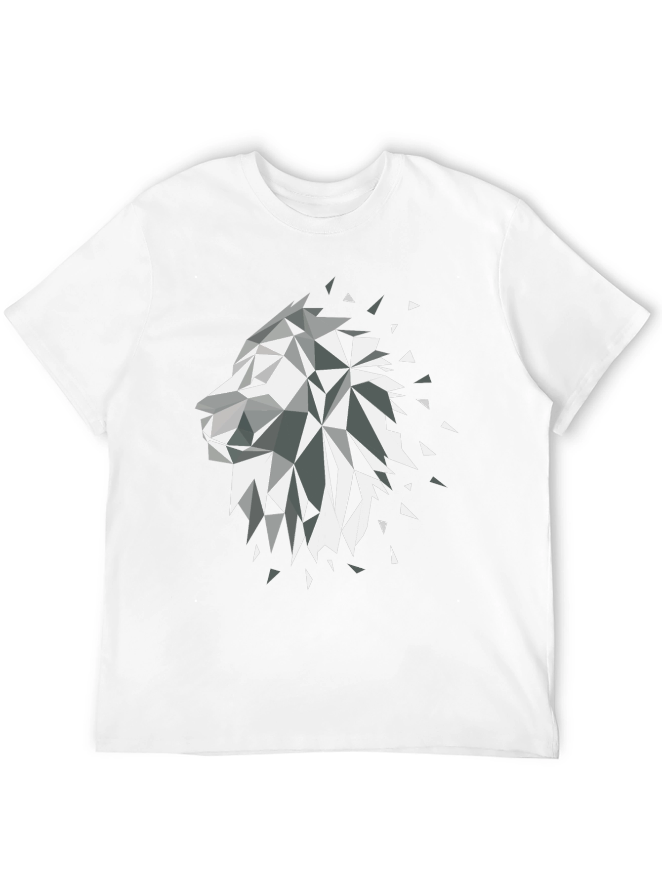 Geometric Lion Black Graphic Tee