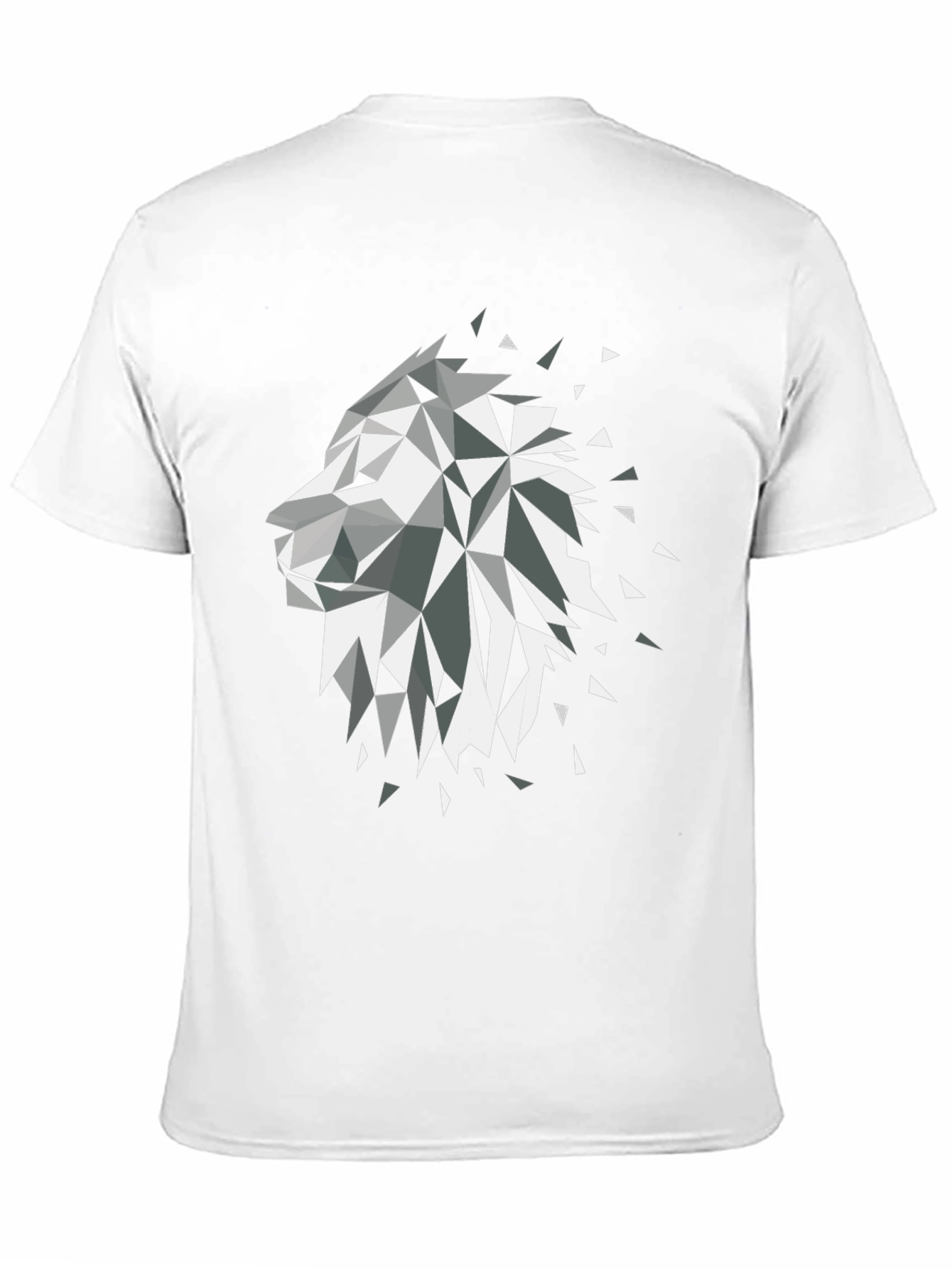 Geometric Lion Black Graphic Tee