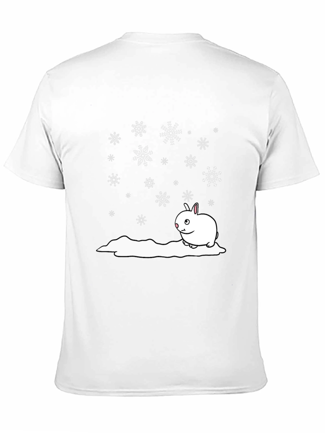 Winter Rabbit T-Shirt - Black Cotton Blend