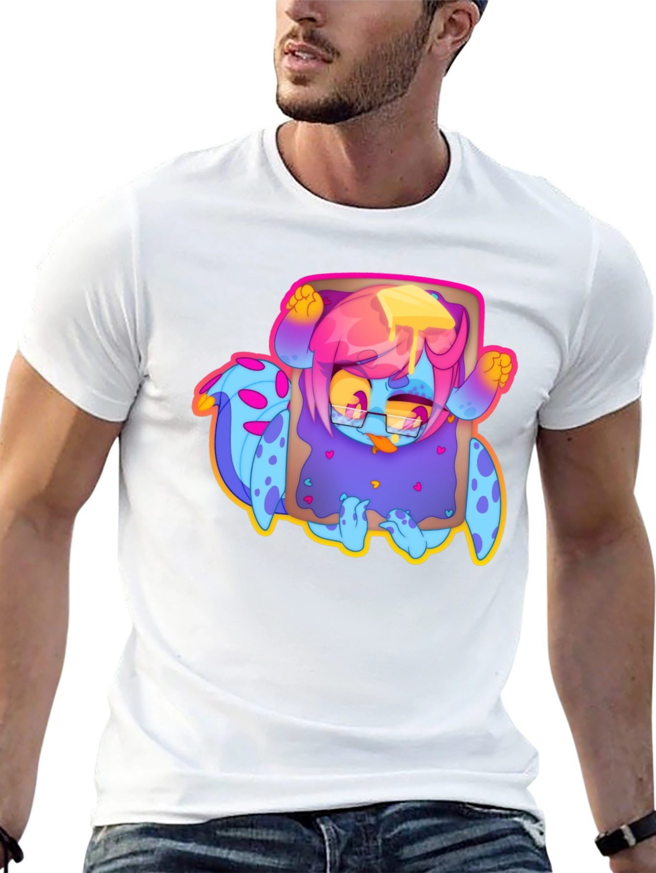 Monster Toast Graphic T-Shirt - Black