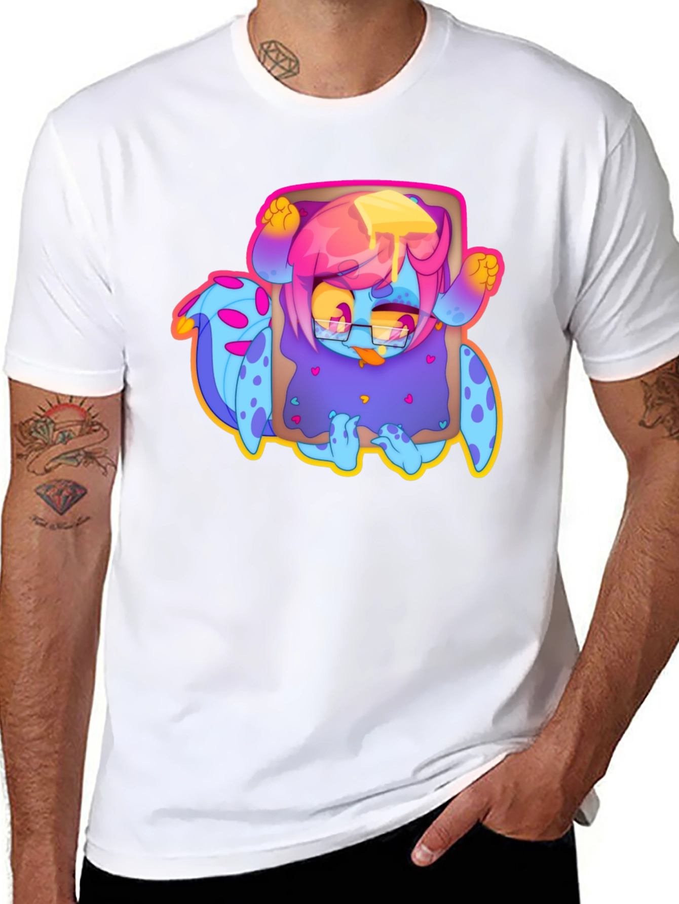 Monster Toast Graphic T-Shirt - Black