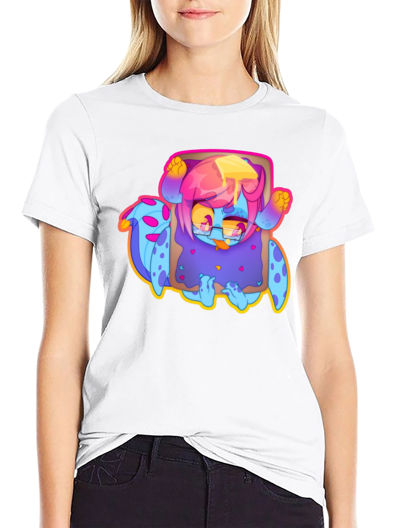 Monster Toast Graphic T-Shirt - Black