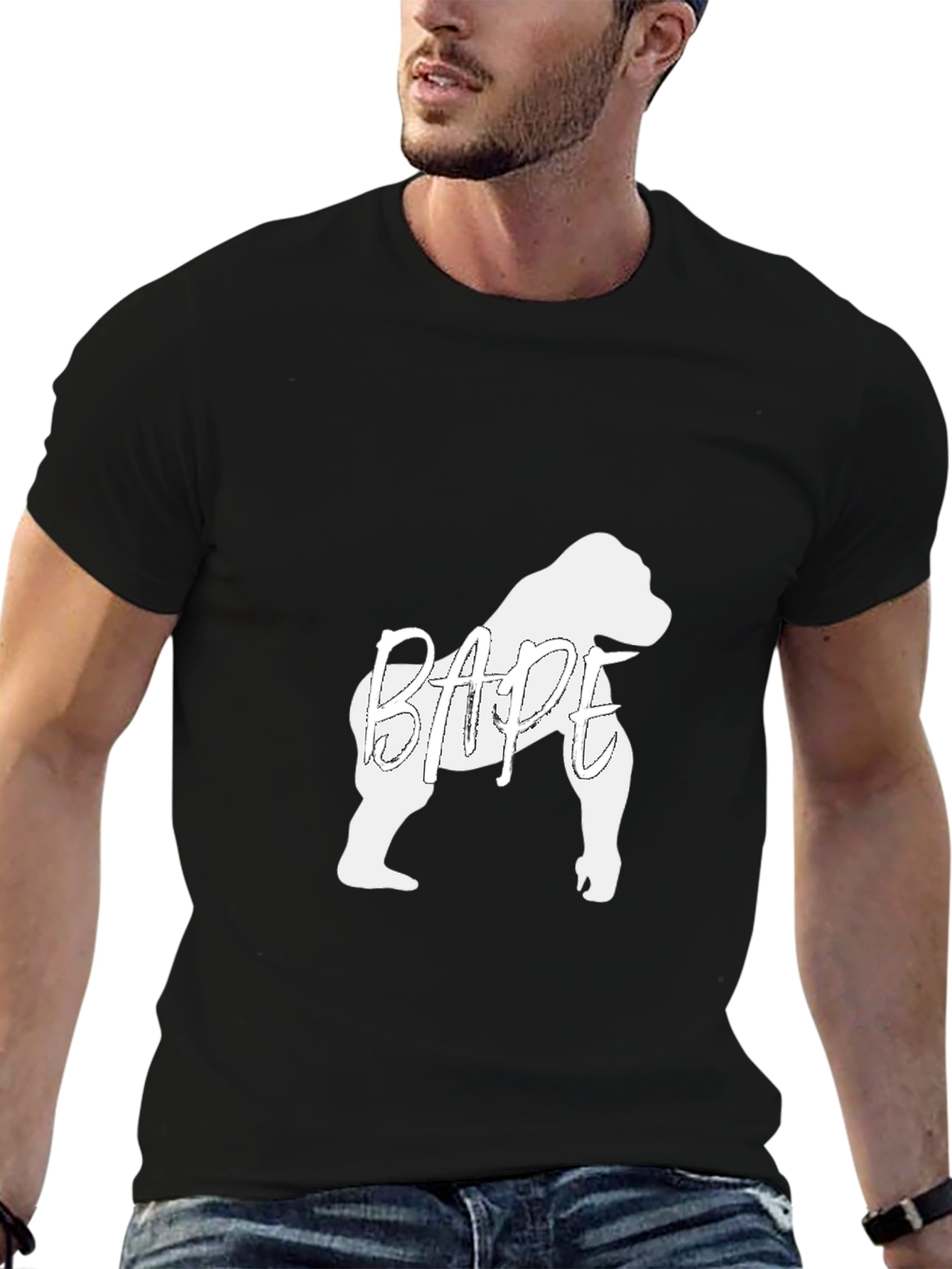 BAPE Gorilla Graphic Black Tee
