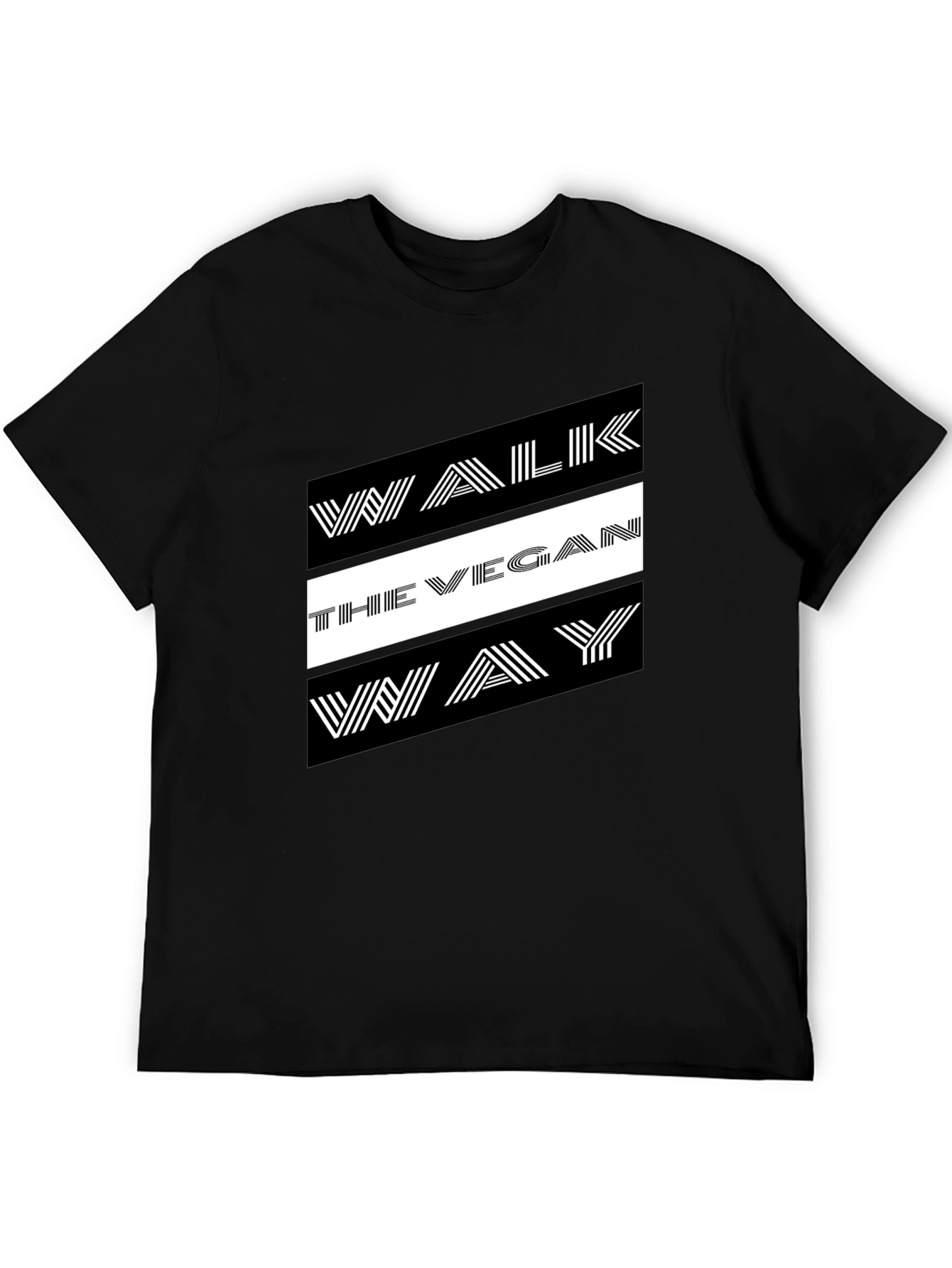 Walk The Vegan Way Graphic Tee - Black