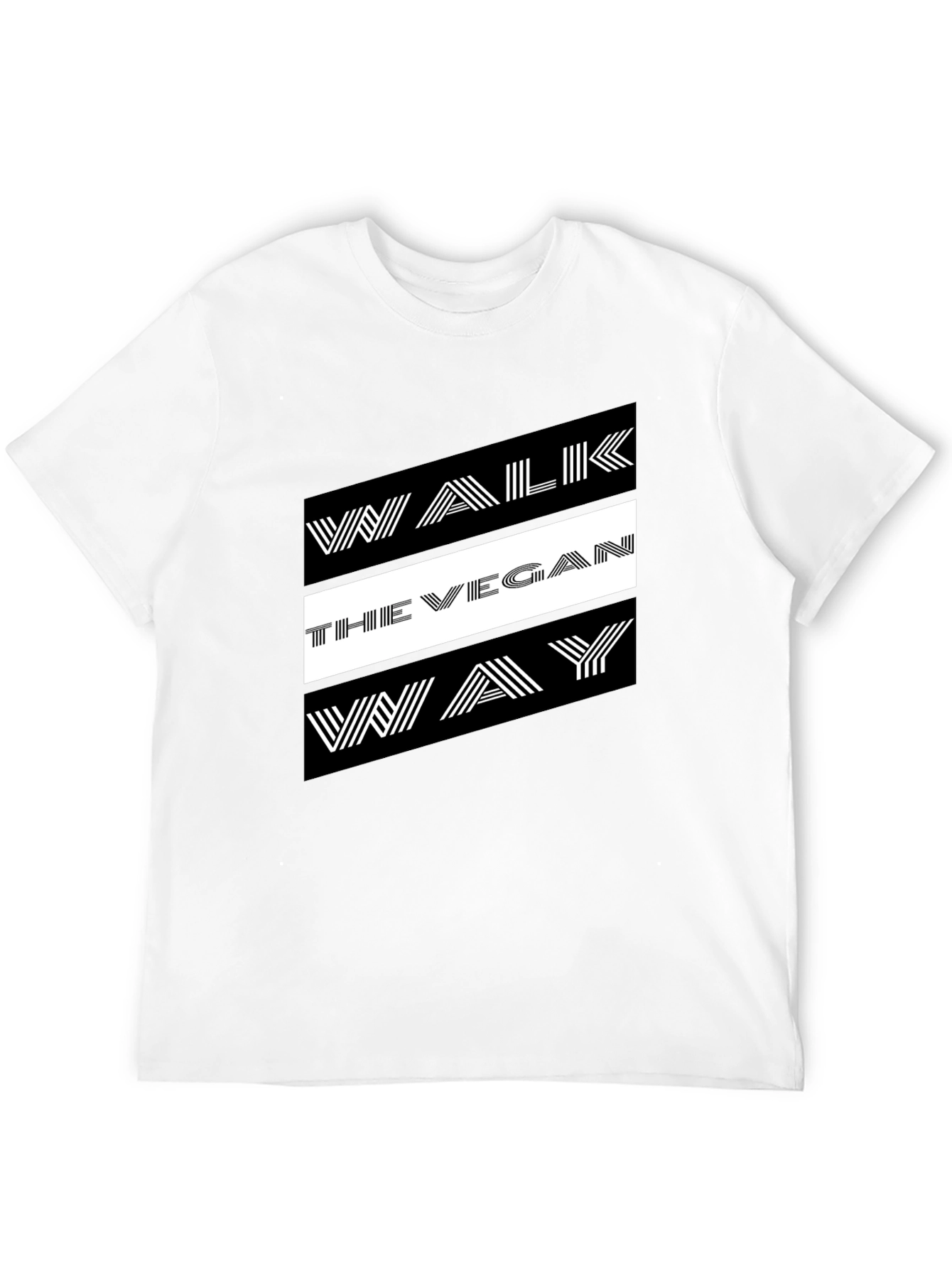 Walk The Vegan Way Graphic Tee - Black