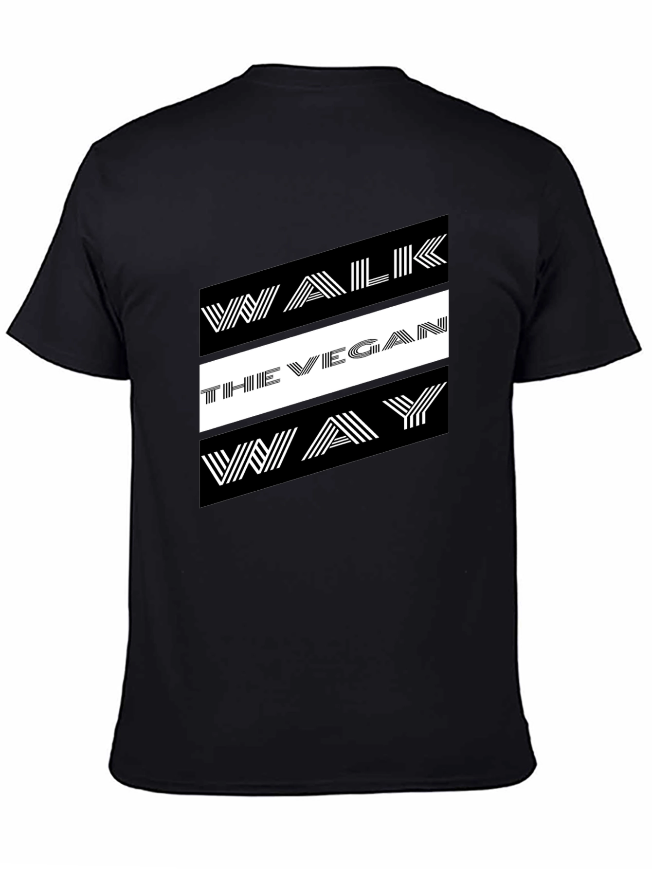 Walk The Vegan Way Graphic Tee - Black