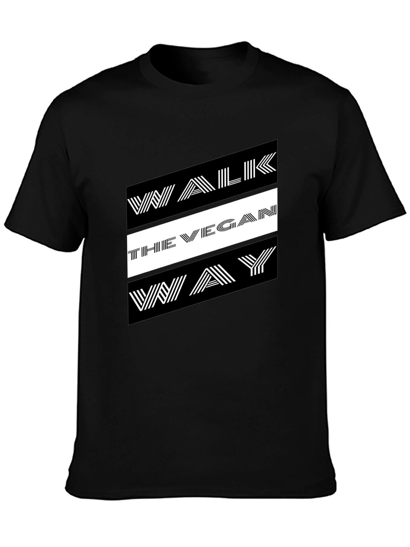 Walk The Vegan Way Graphic Tee - Black