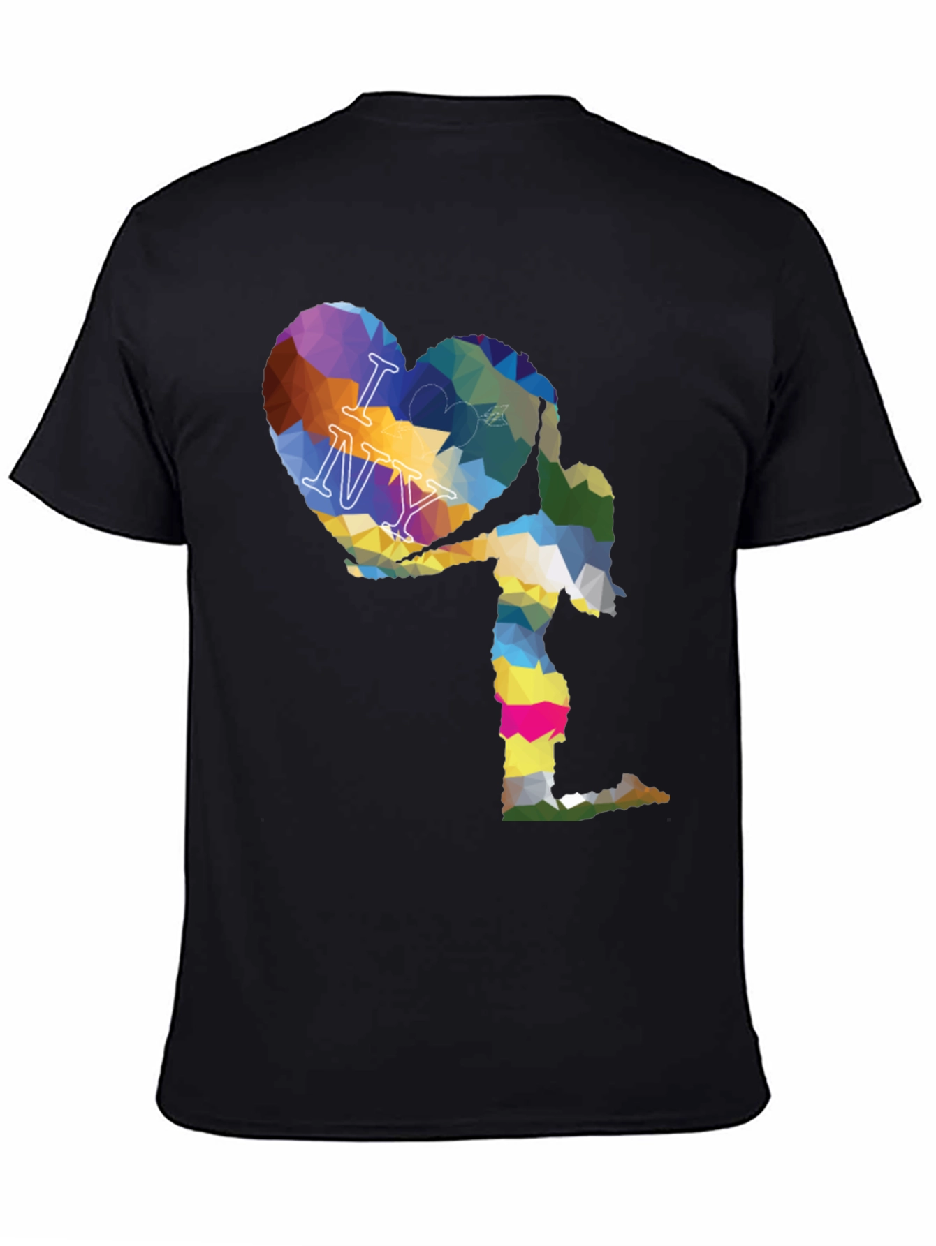 I Love NY Geometric Heart Graphic T-Shirt