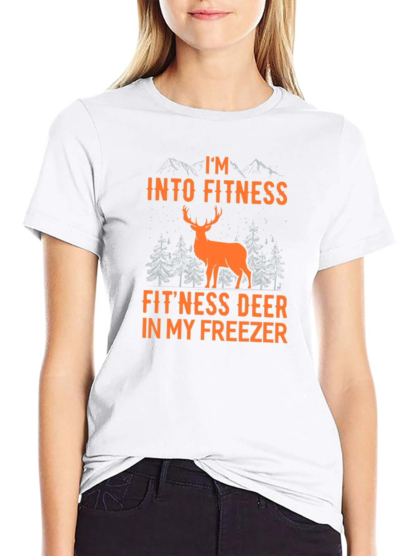 Fitness Deer T-Shirt - Hunting Humor Graphic Tee