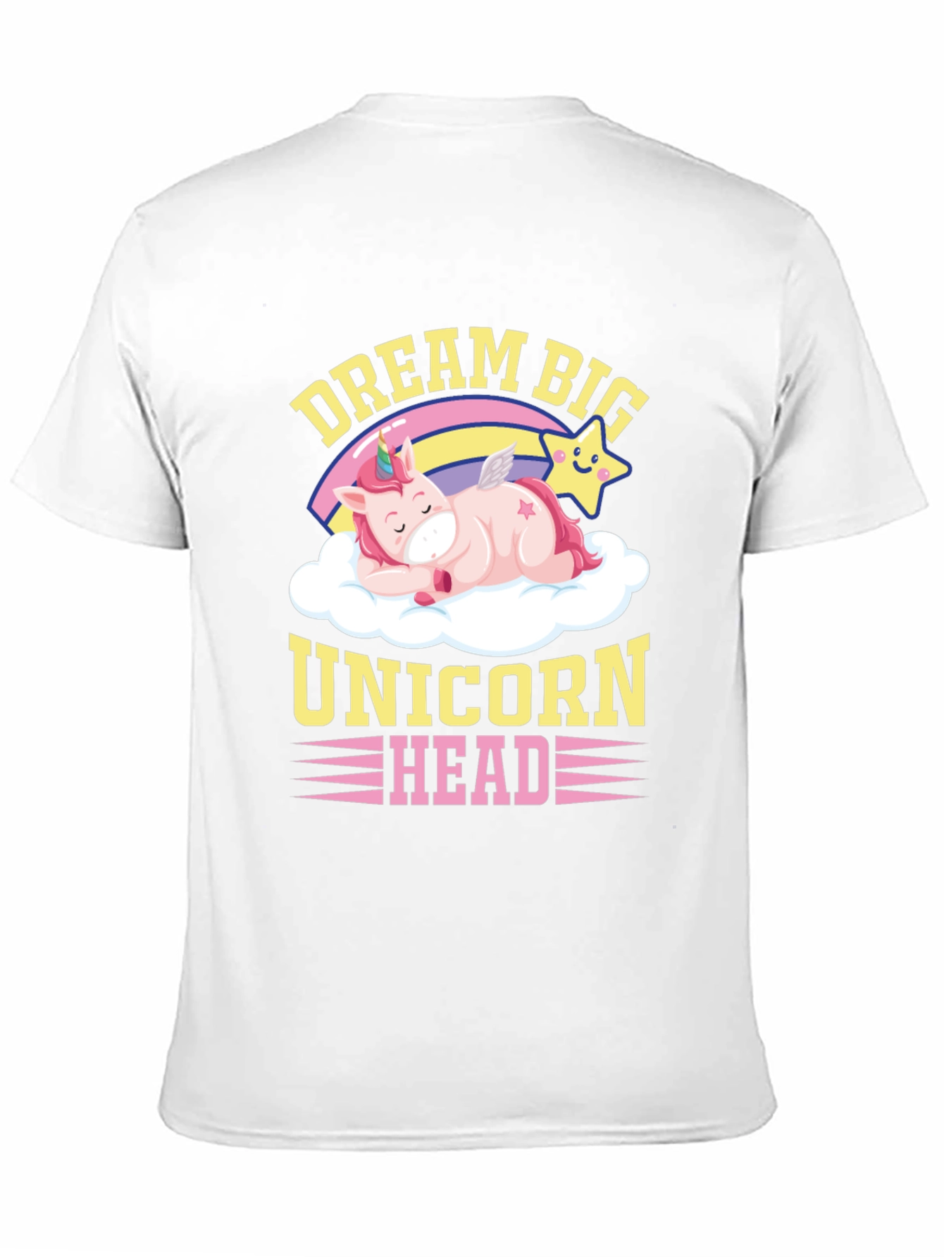 Dream Big Unicorn Head Graphic T-Shirt