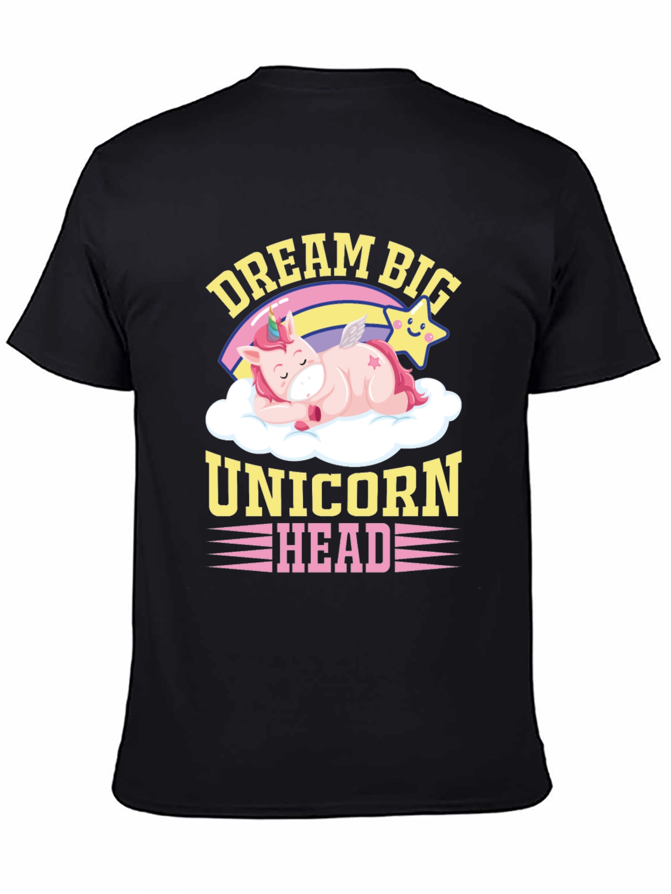 Dream Big Unicorn Head Graphic T-Shirt