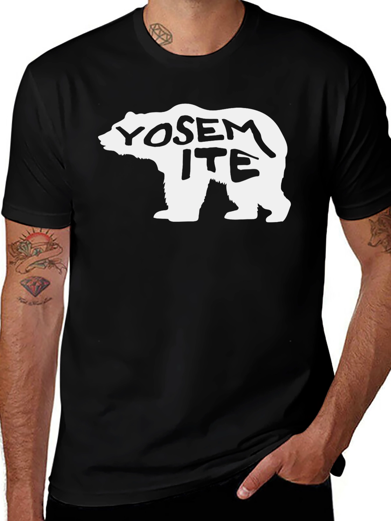 Yosemite Bear Black T-Shirt - Adventure Ready!