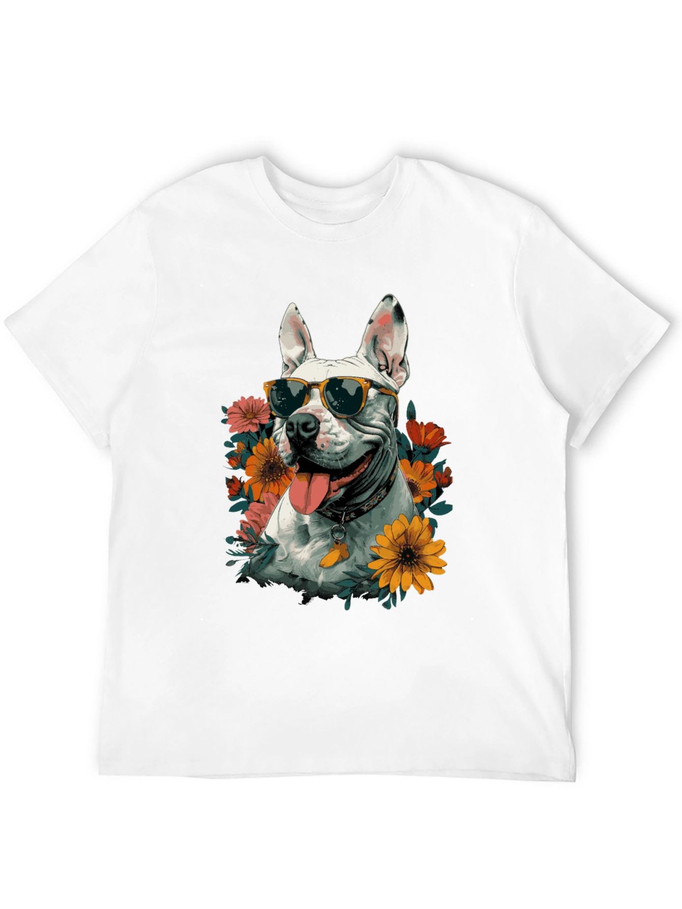 Cool Dog with Sunglasses Graphic T-Shirt