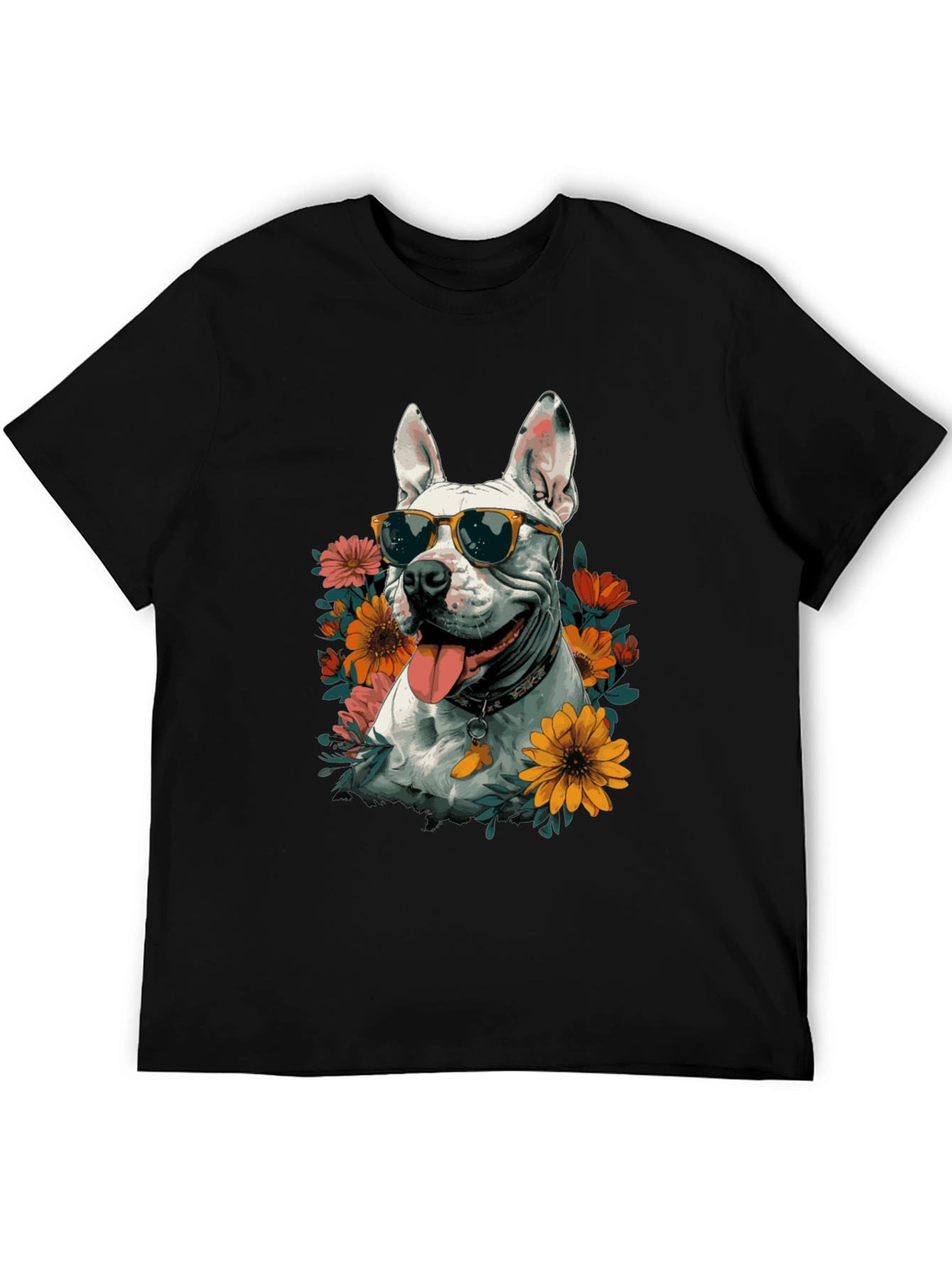 Cool Dog with Sunglasses Graphic T-Shirt