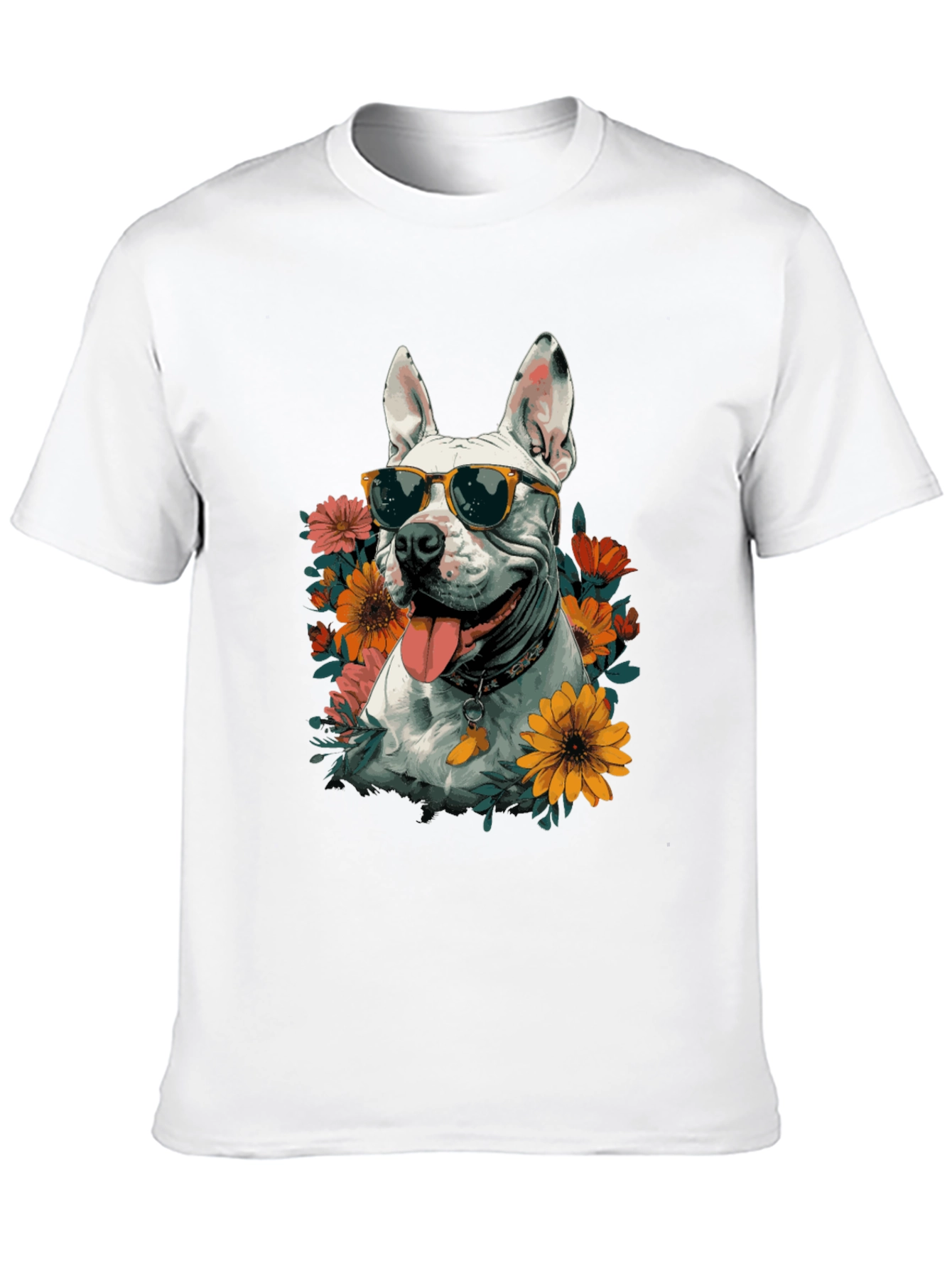 Cool Dog with Sunglasses Graphic T-Shirt