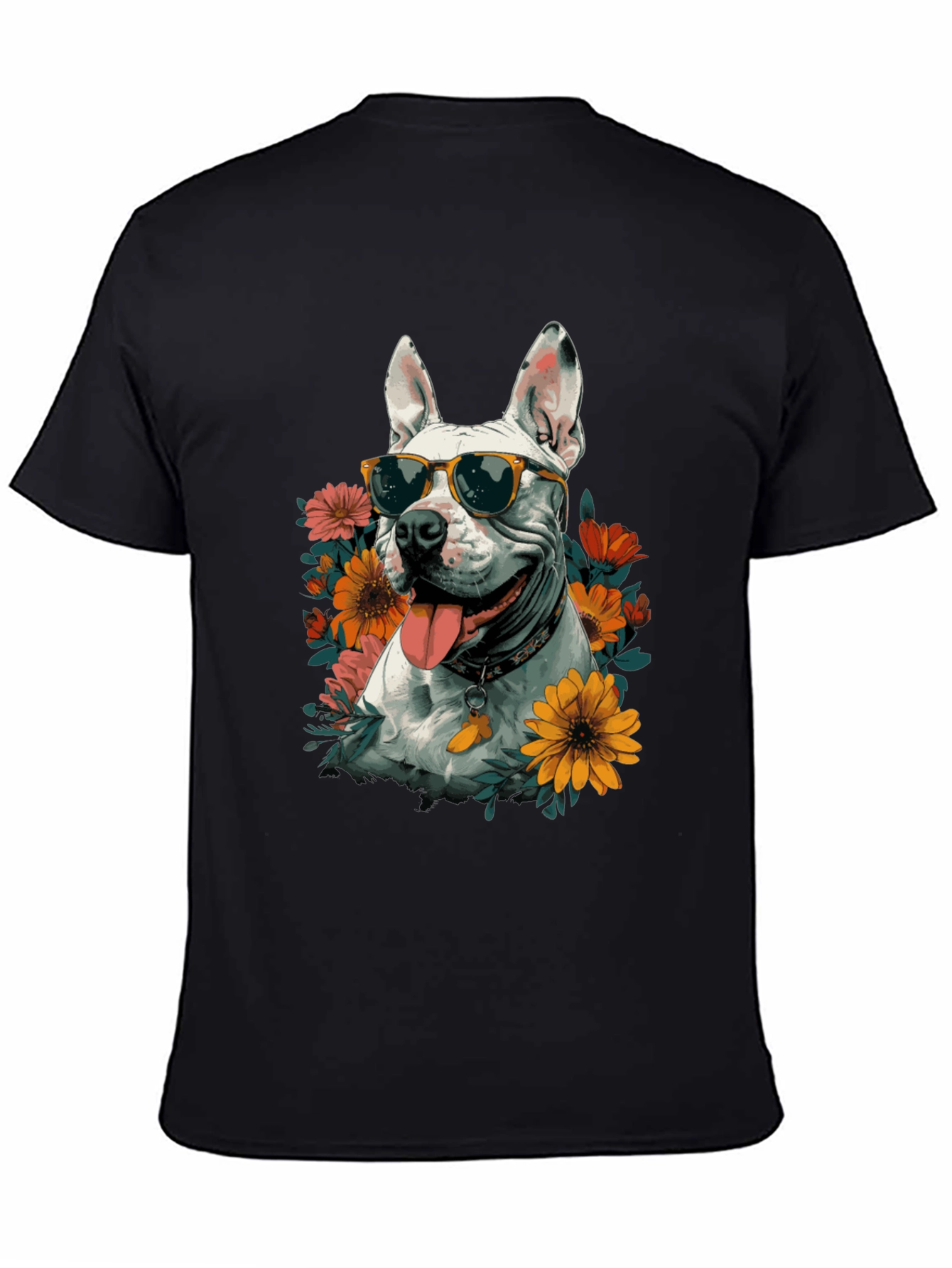 Cool Dog with Sunglasses Graphic T-Shirt