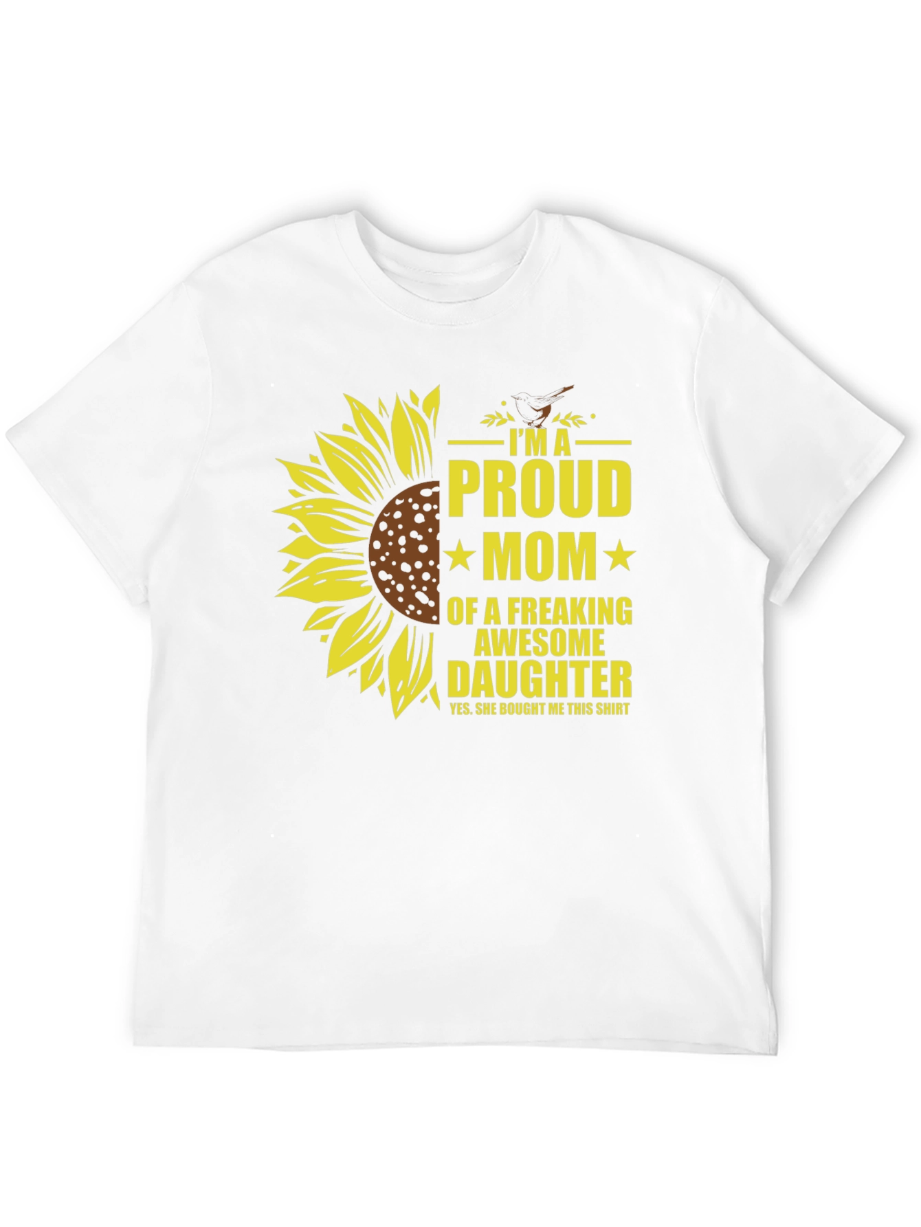 Proud Mom Sunflower Graphic T-Shirt