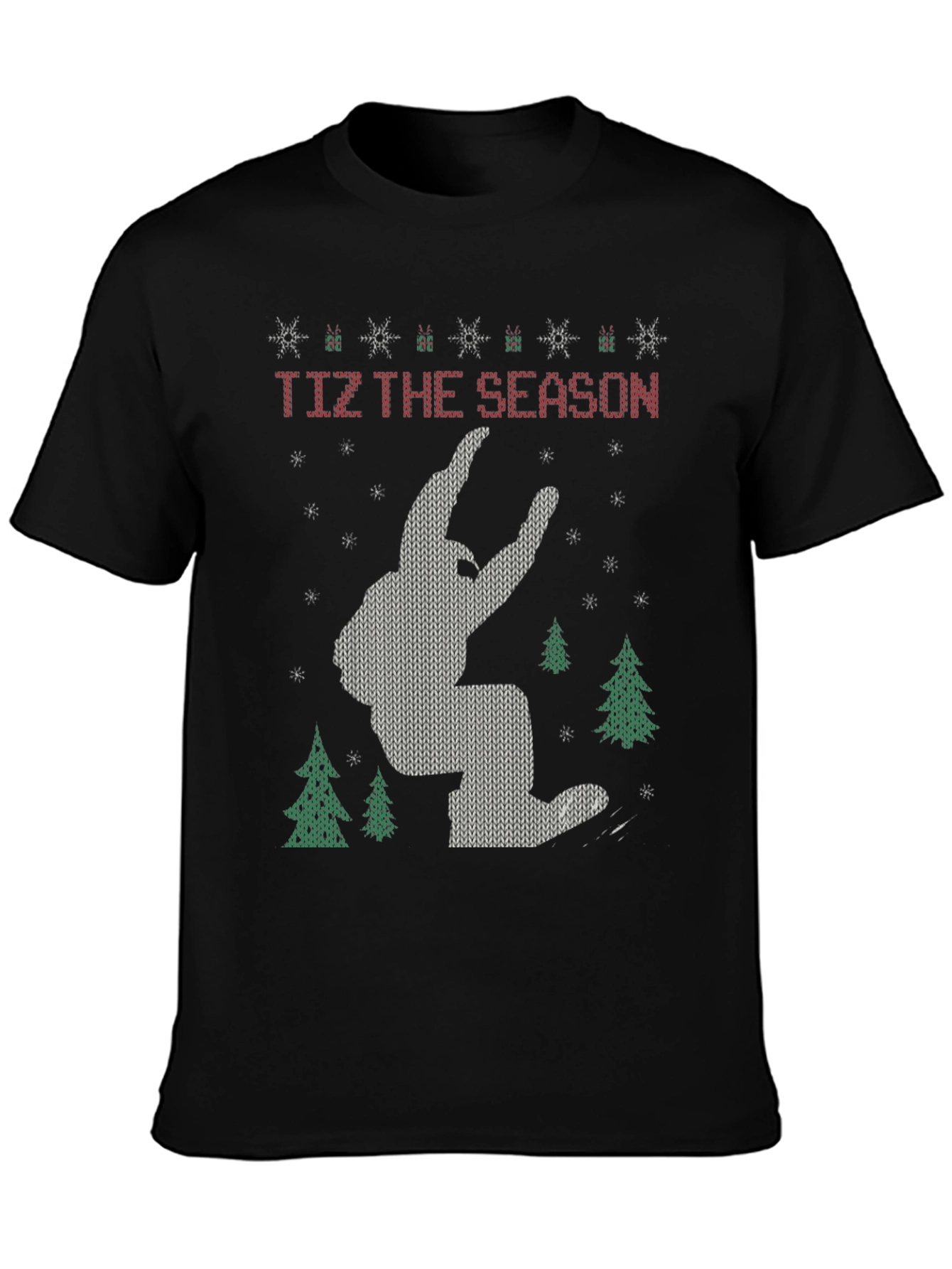 Festive Bigfoot Christmas T-Shirt