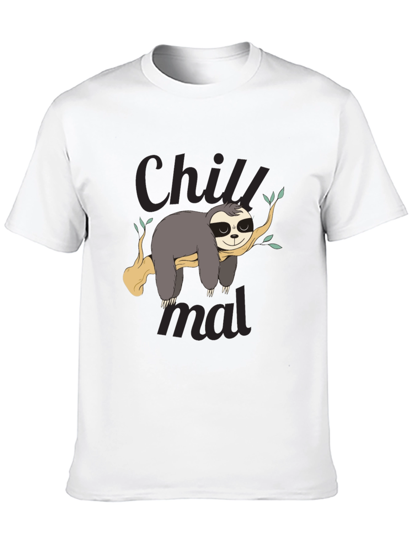 Chill Sloth Graphic Tee - Relaxed Style