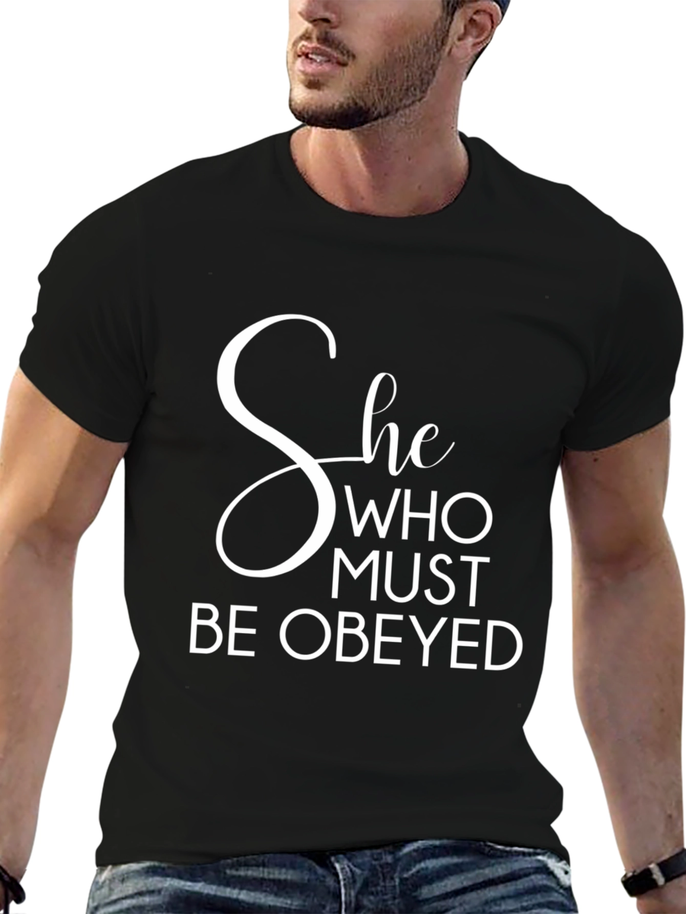 She Who Must Be Obeyed Black T-Shirt