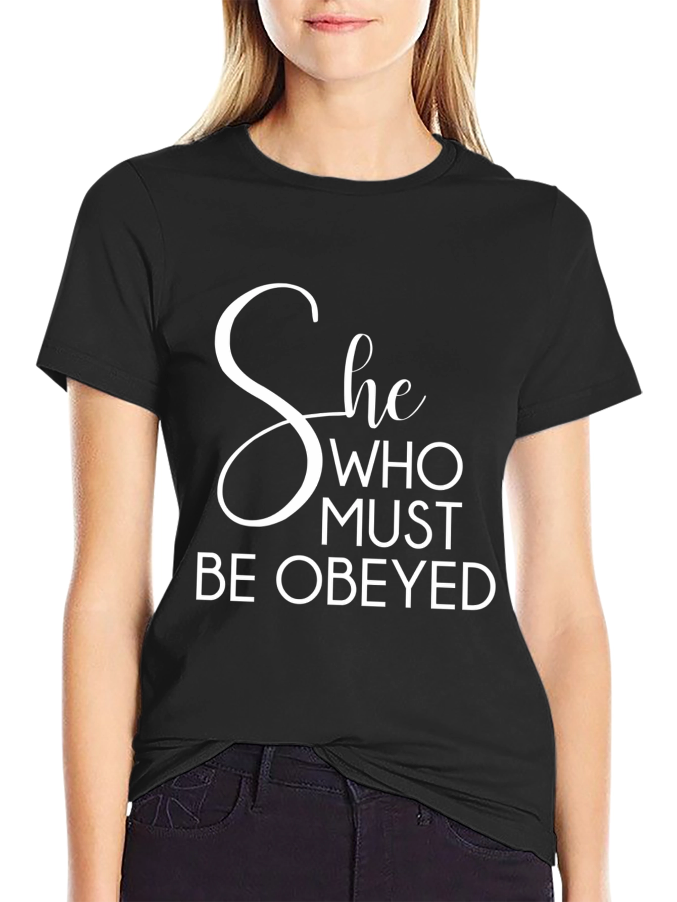 She Who Must Be Obeyed Black T-Shirt