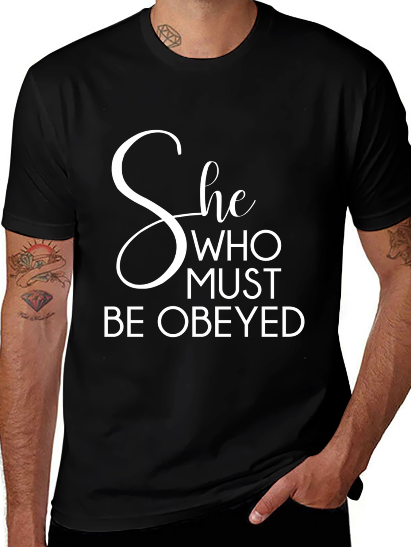 She Who Must Be Obeyed Black T-Shirt
