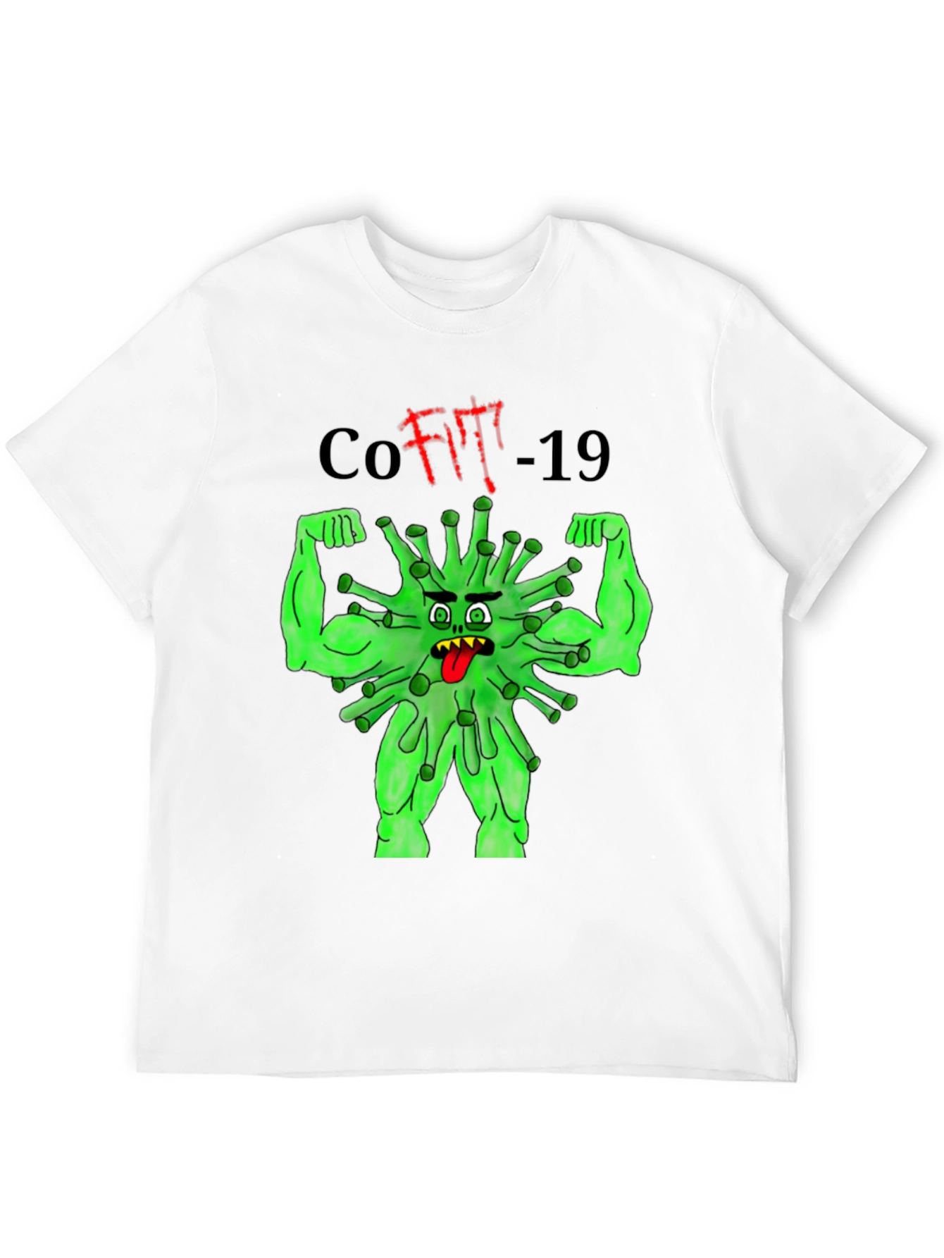 CoFit-19 T-Shirt Black Graphic Tee Novelty Funny
