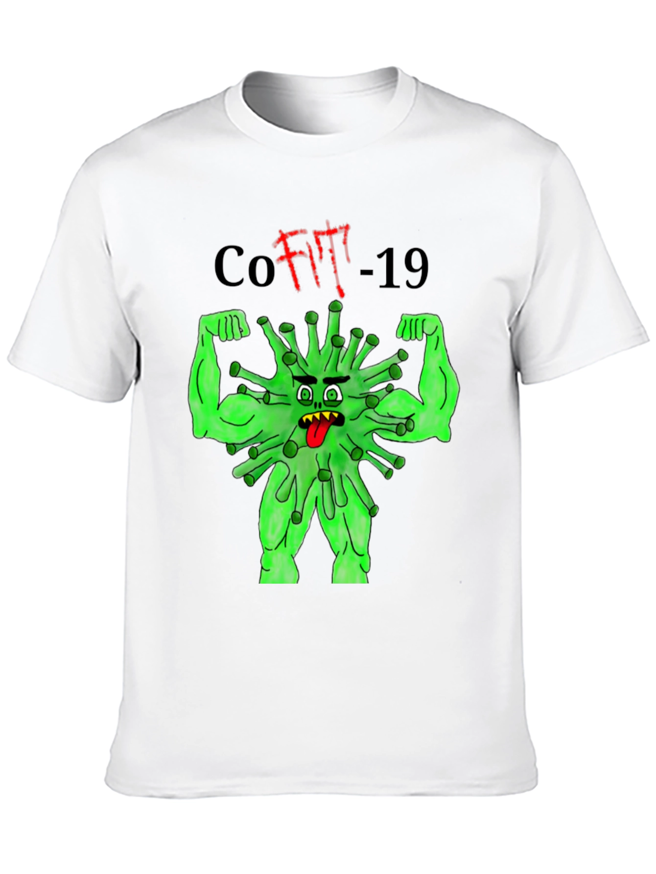 CoFit-19 T-Shirt Black Graphic Tee Novelty Funny