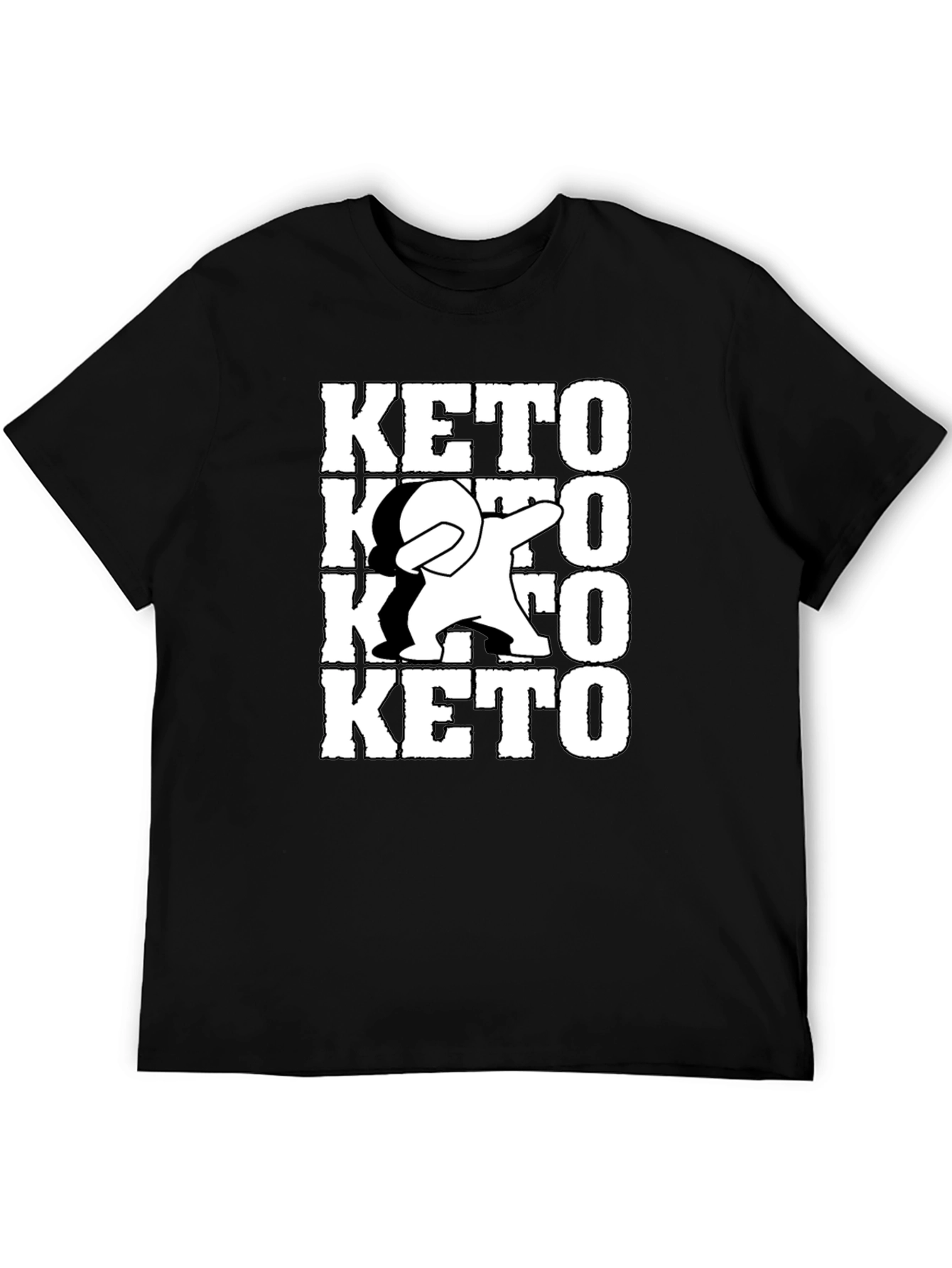 Keto Dab Black T-Shirt - Trendy Graphic Tee