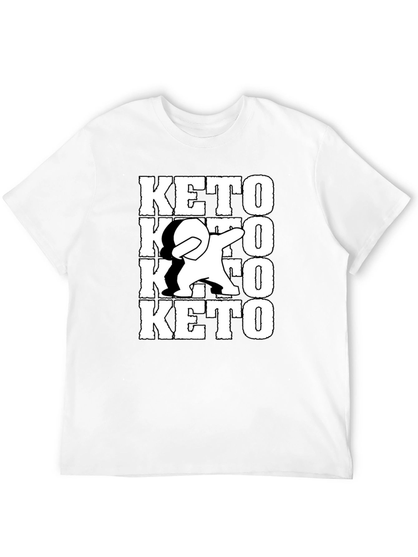 Keto Dab Black T-Shirt - Trendy Graphic Tee