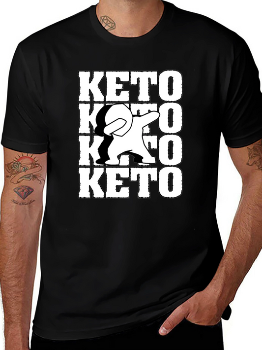 Keto Dab Black T-Shirt - Trendy Graphic Tee