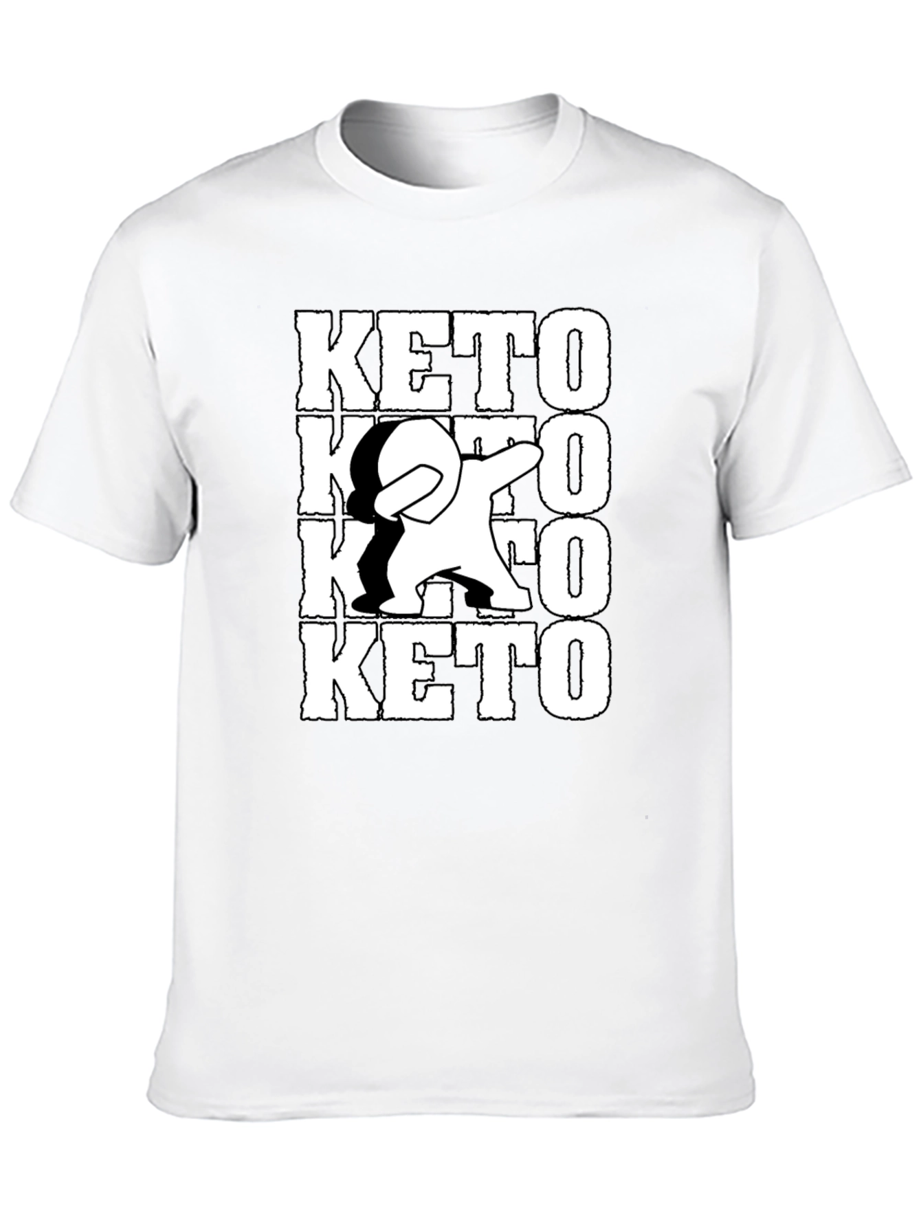 Keto Dab Black T-Shirt - Trendy Graphic Tee