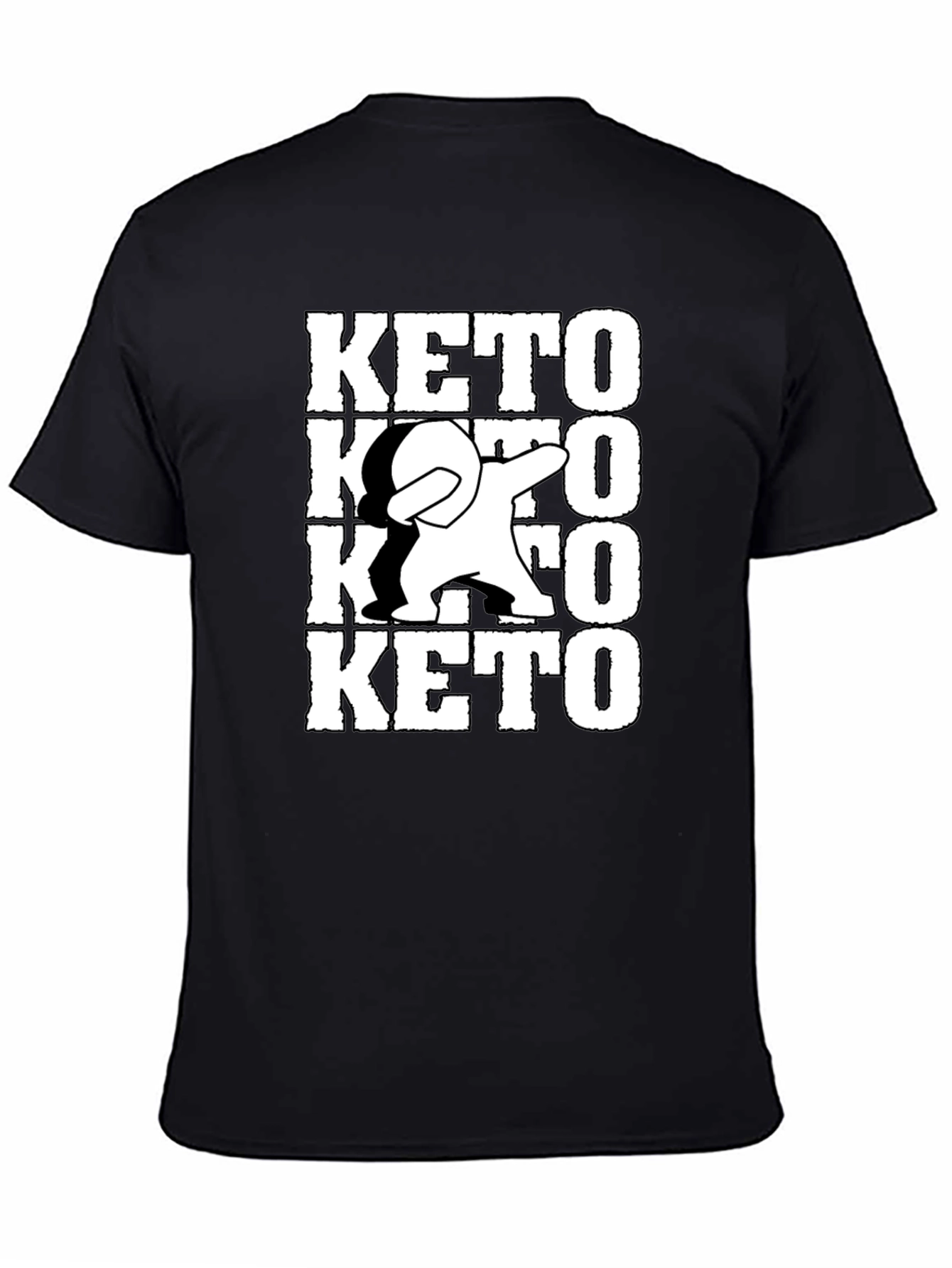Keto Dab Black T-Shirt - Trendy Graphic Tee
