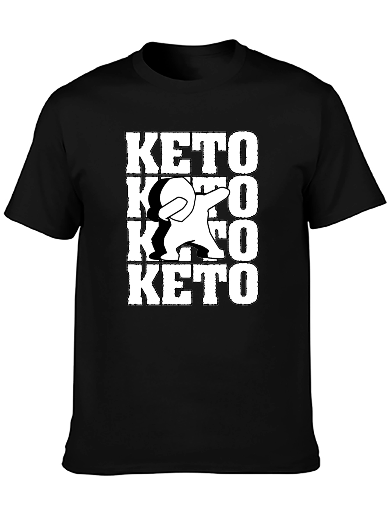 Keto Dab Black T-Shirt - Trendy Graphic Tee