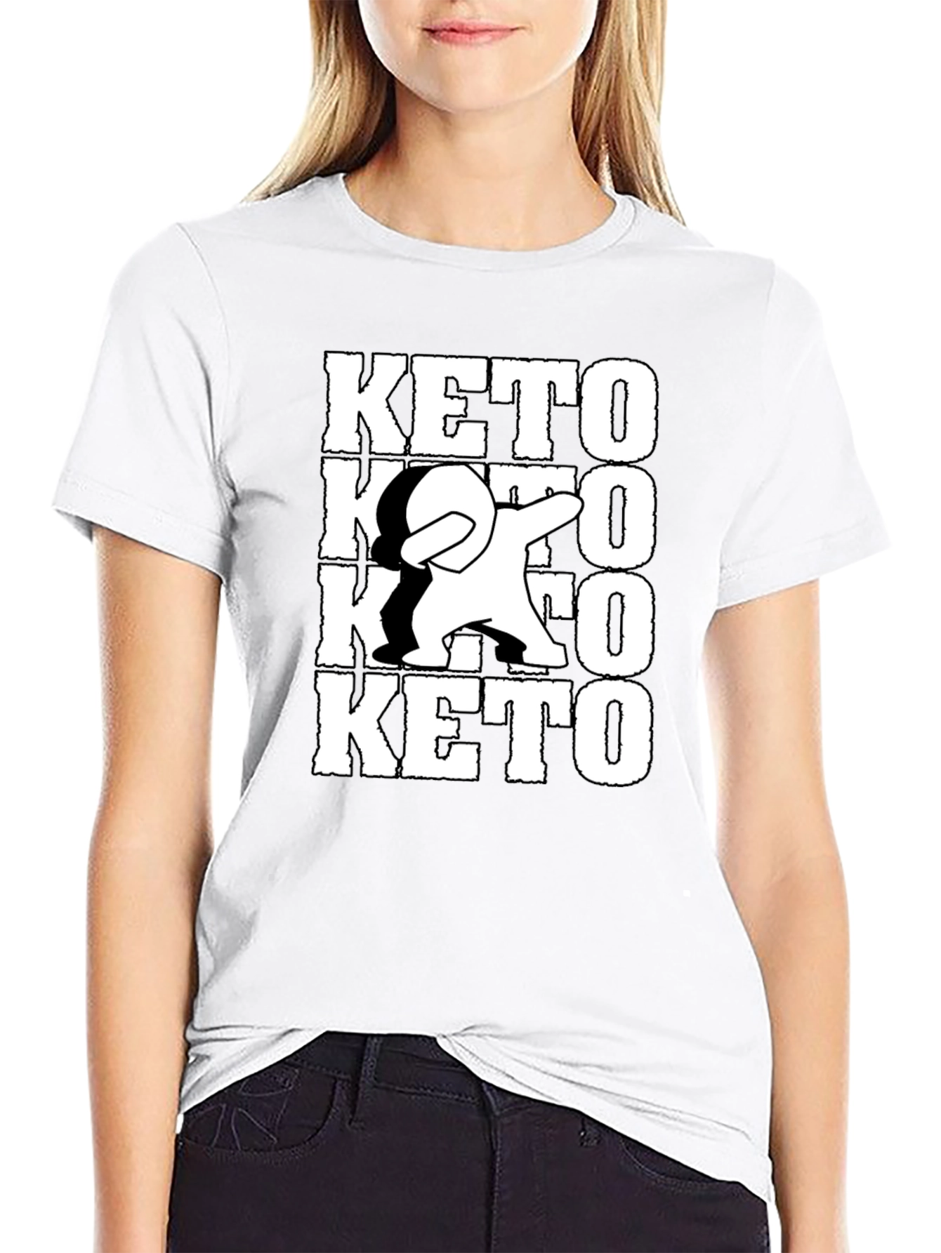 Keto Dab Black T-Shirt - Trendy Graphic Tee