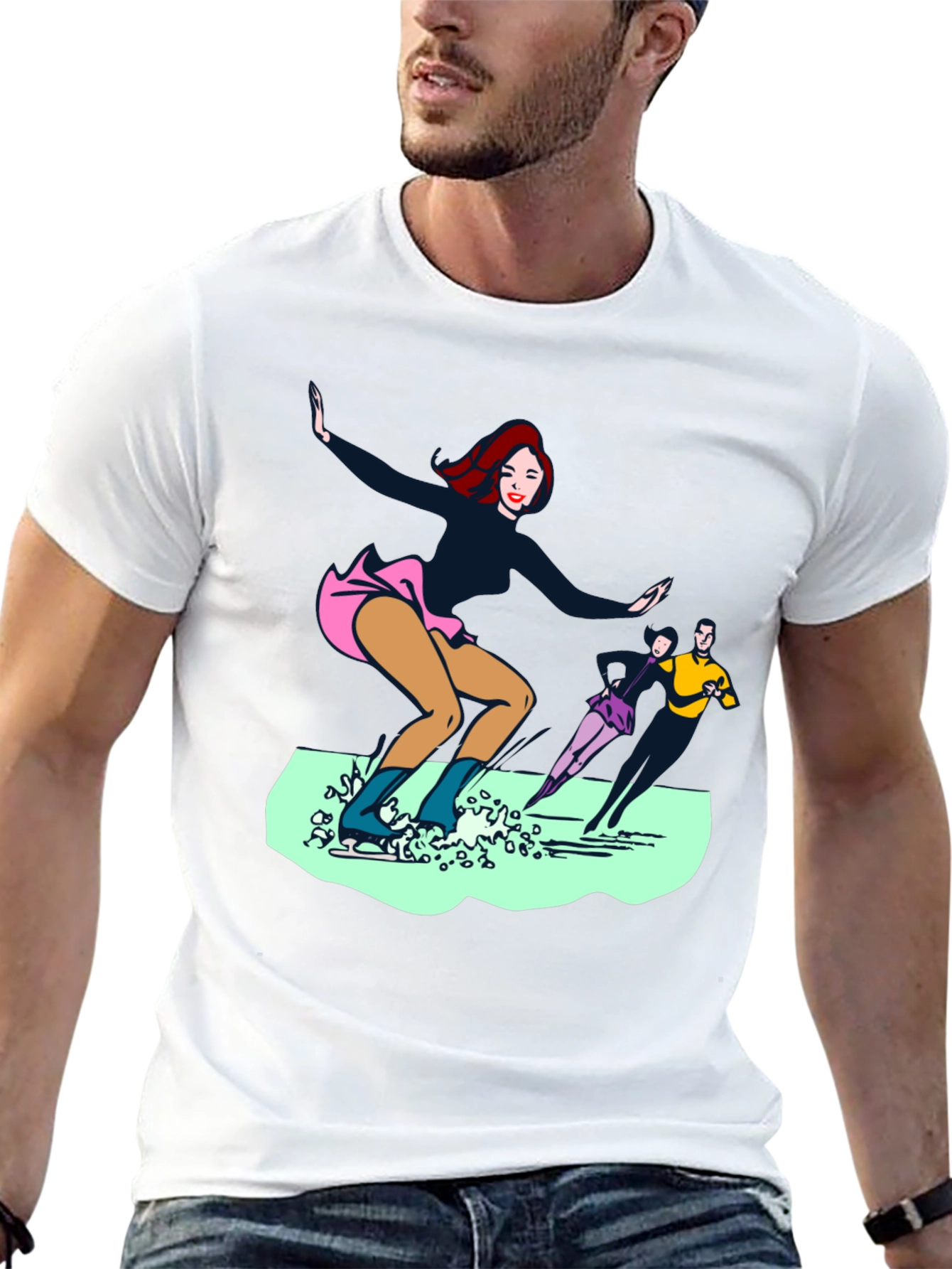 Ice Skaters Graphic Tee