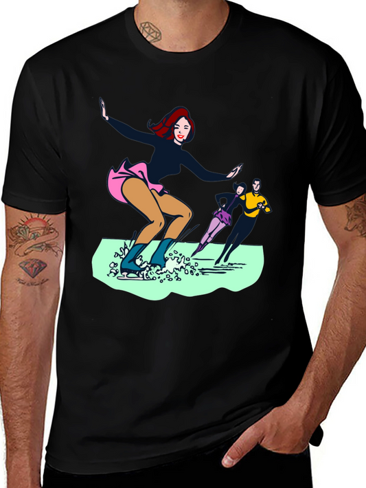 Ice Skaters Graphic Tee