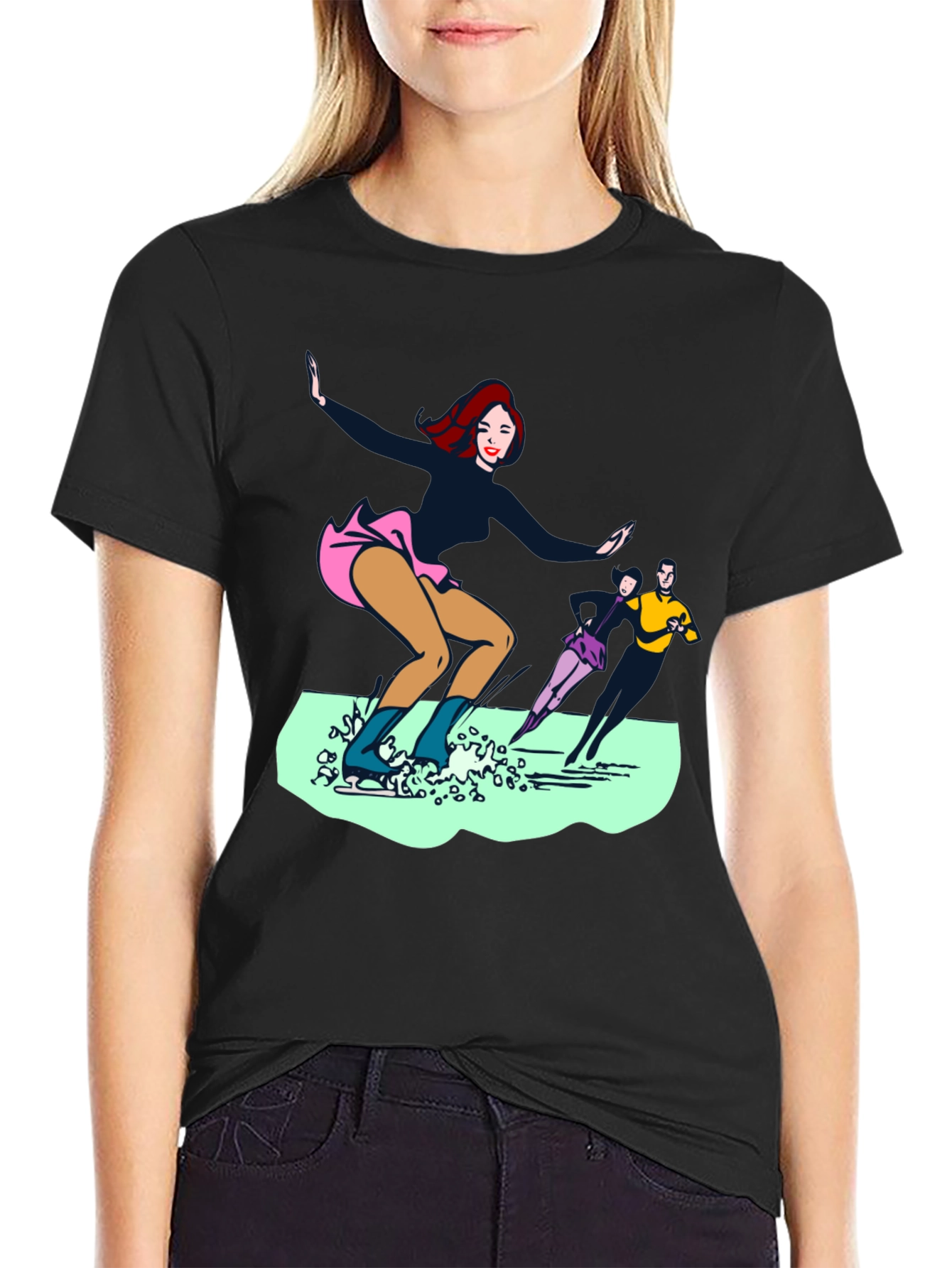 Ice Skaters Graphic Tee