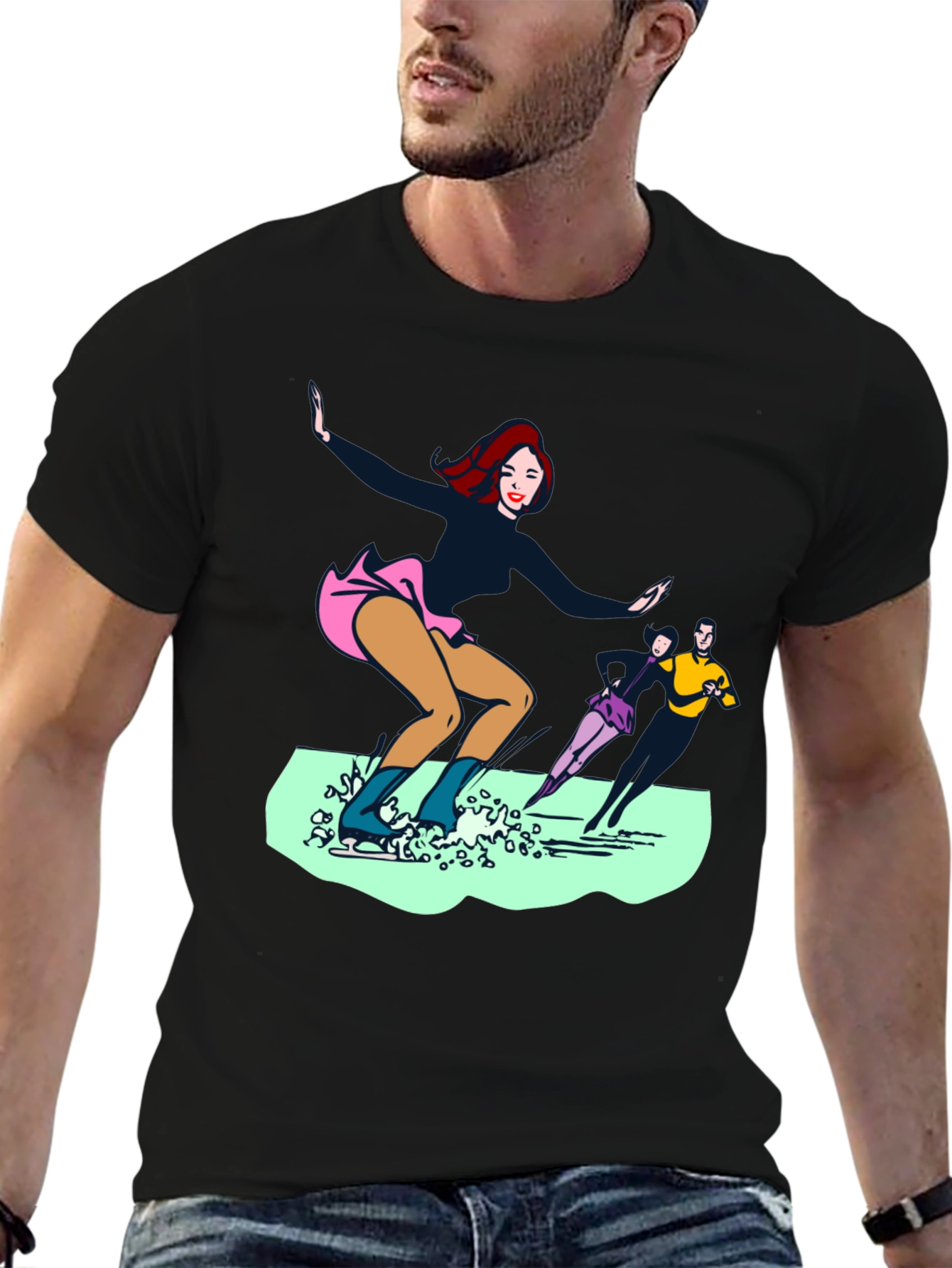 Ice Skaters Graphic Tee