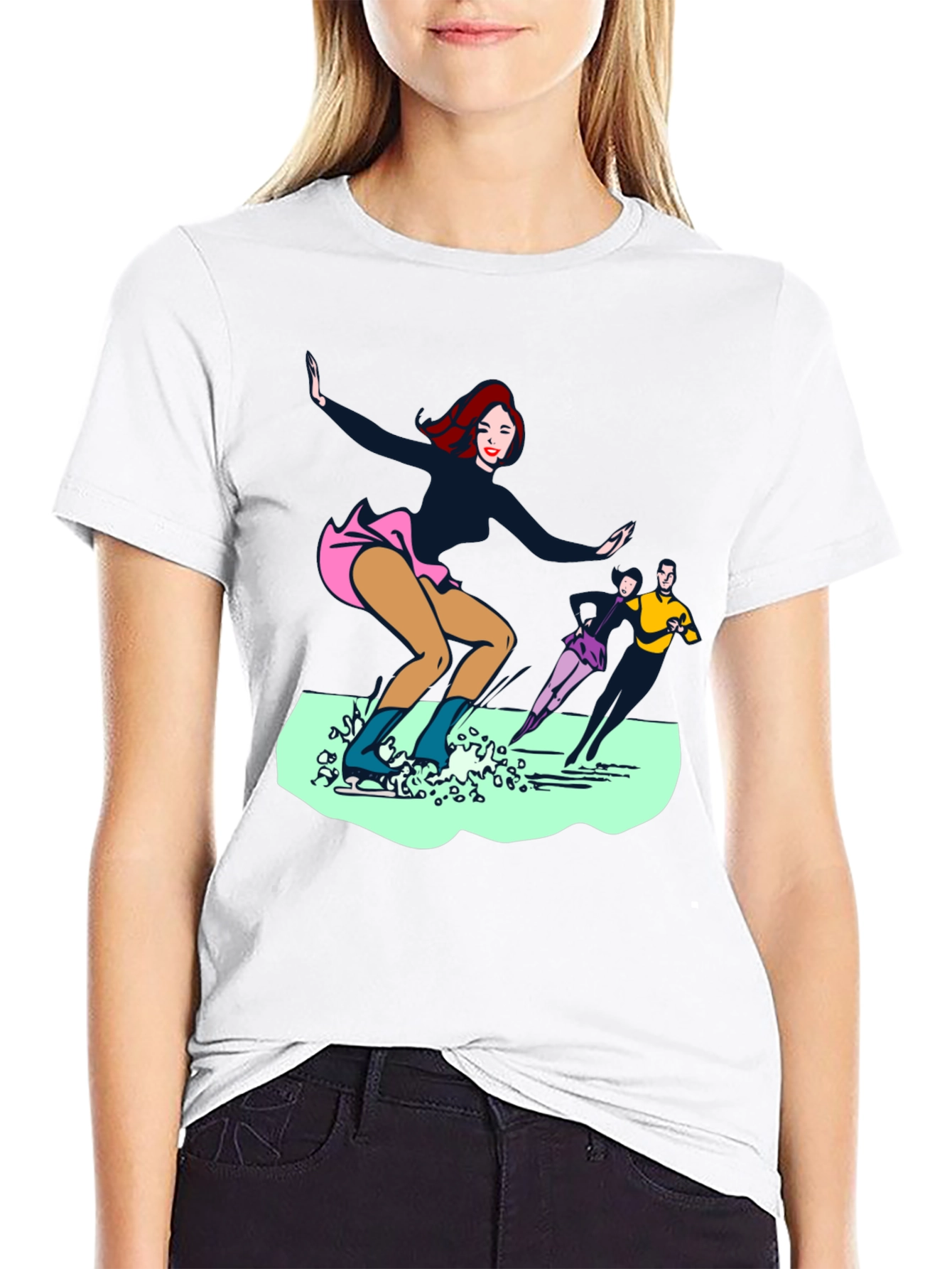 Ice Skaters Graphic Tee