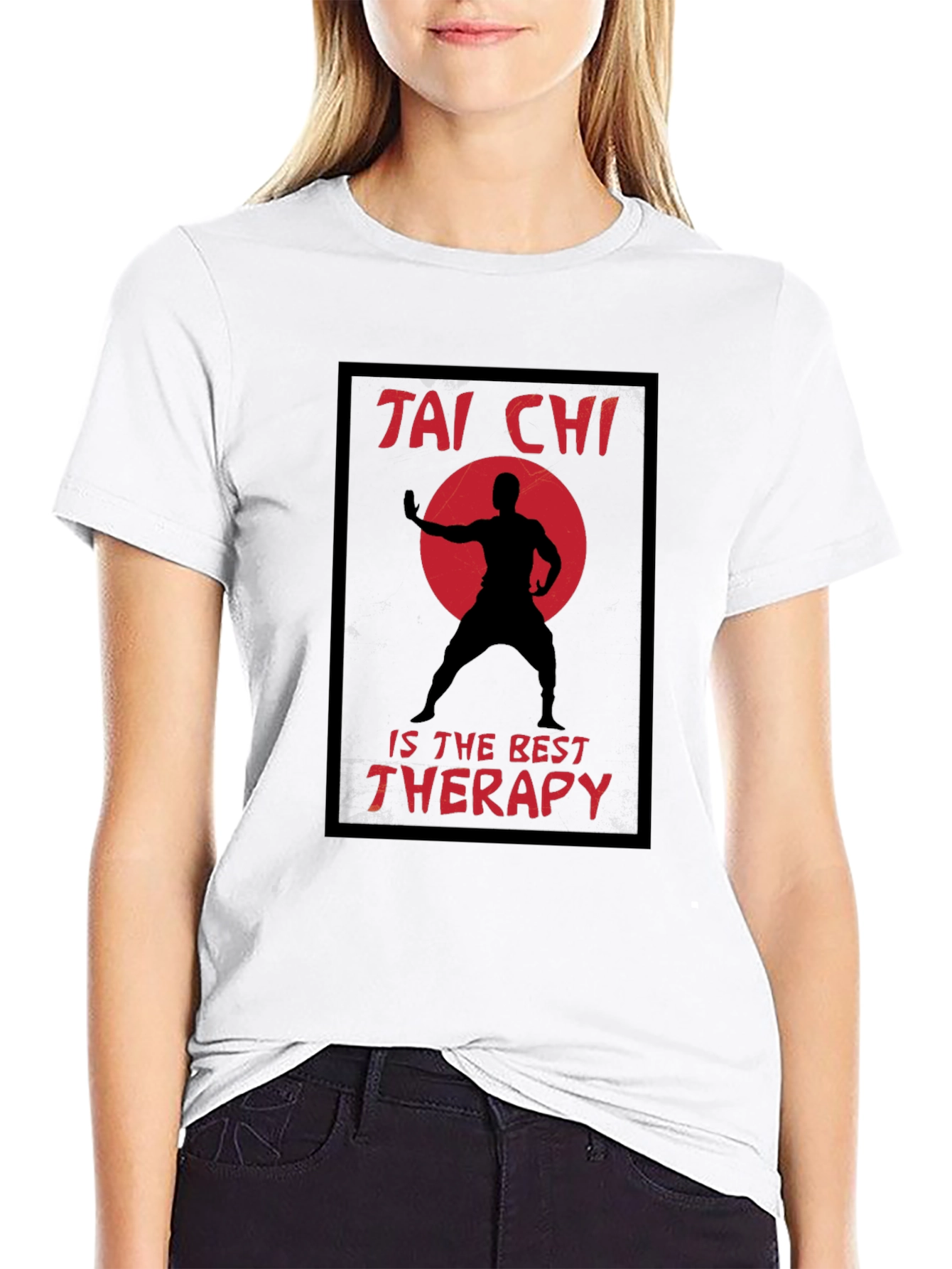 Tai Chi Therapy Black T-Shirt