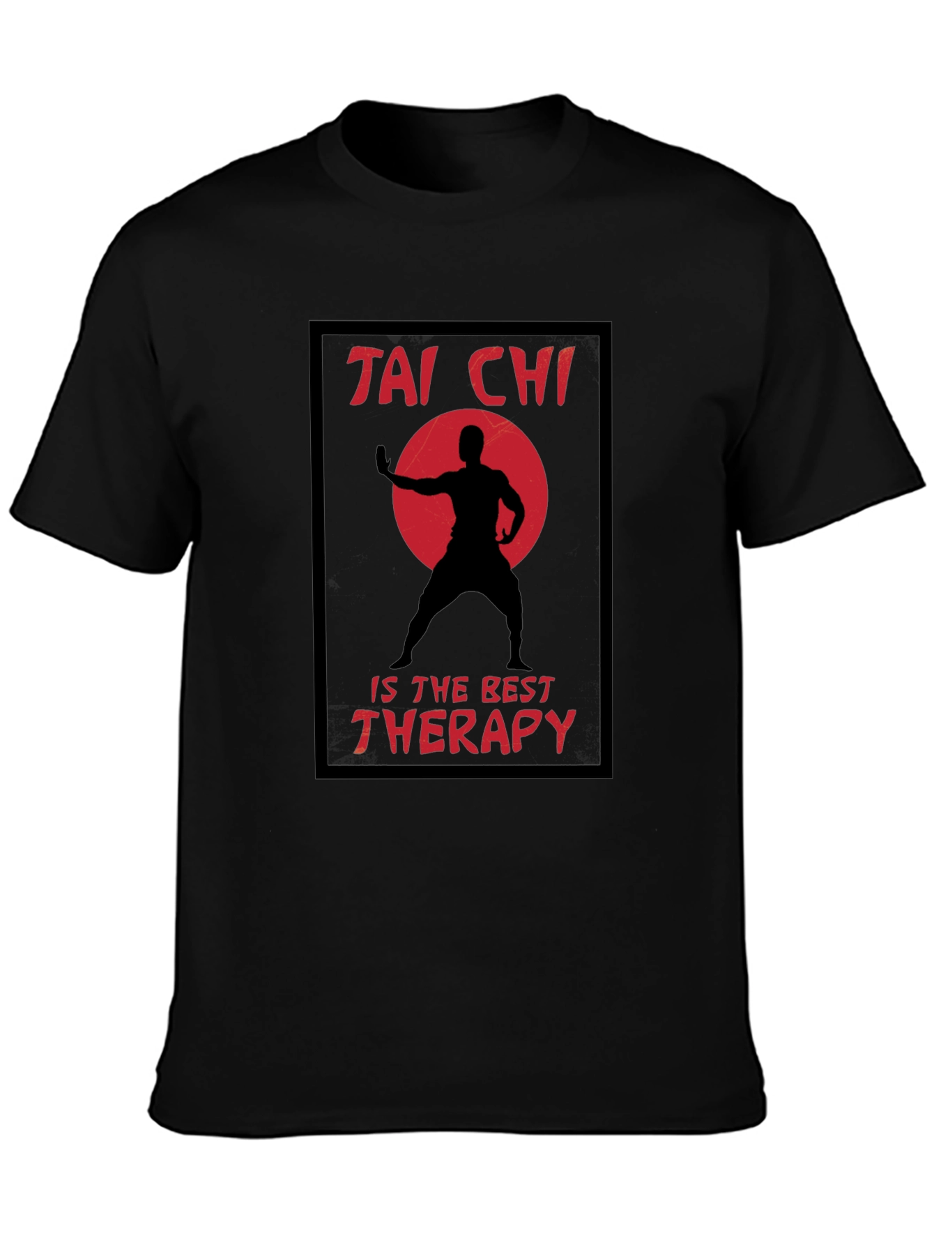 Tai Chi Therapy Black T-Shirt