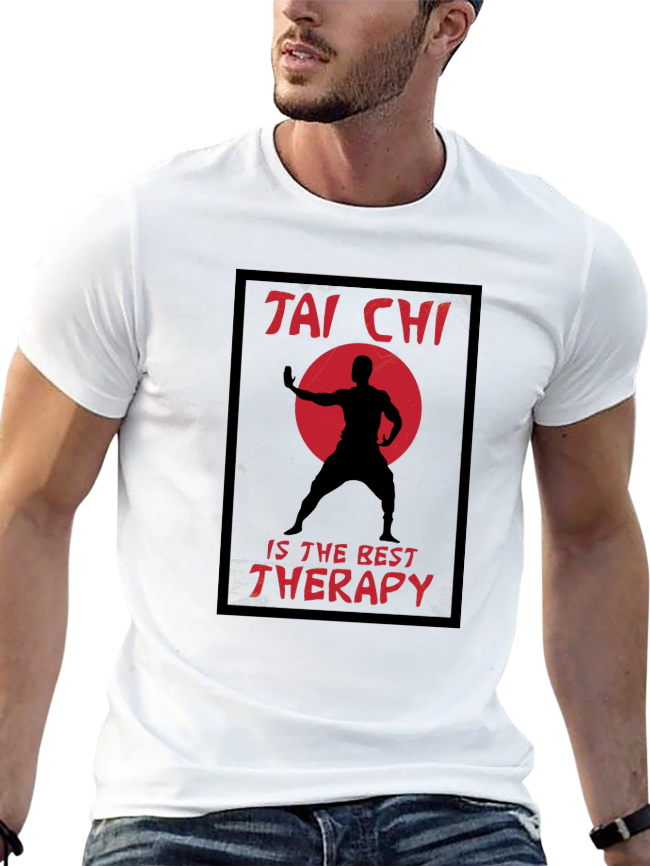 Tai Chi Therapy Black T-Shirt