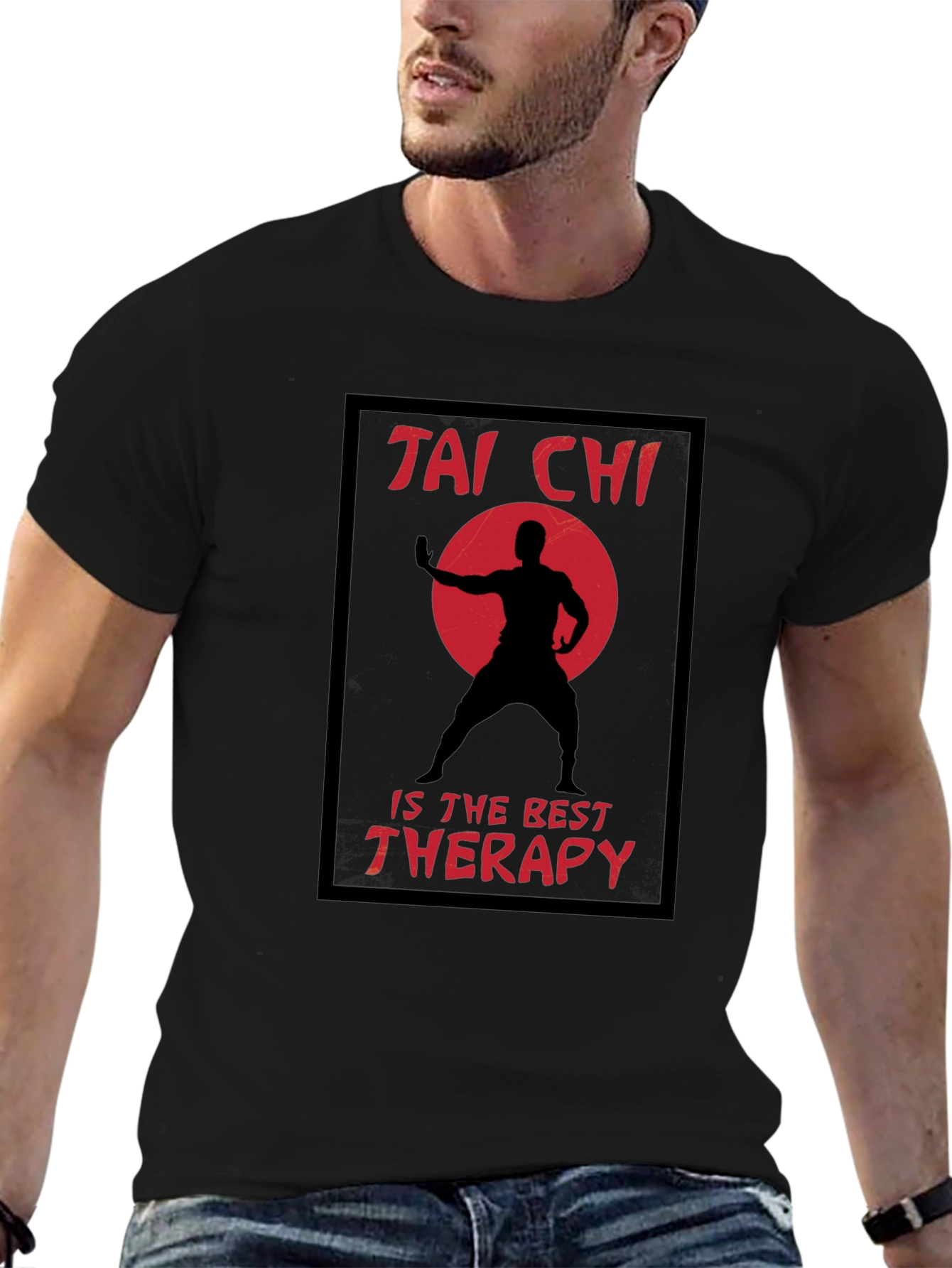 Tai Chi Therapy Black T-Shirt