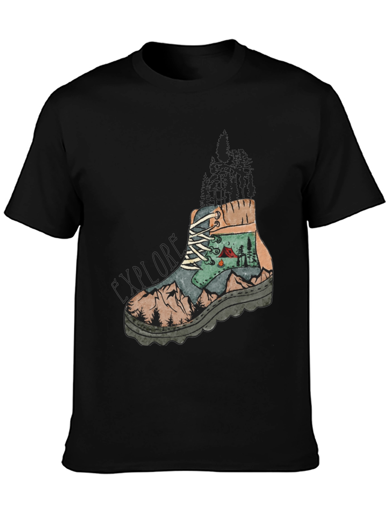Explore Graphic Tee - Hiking Boot Design