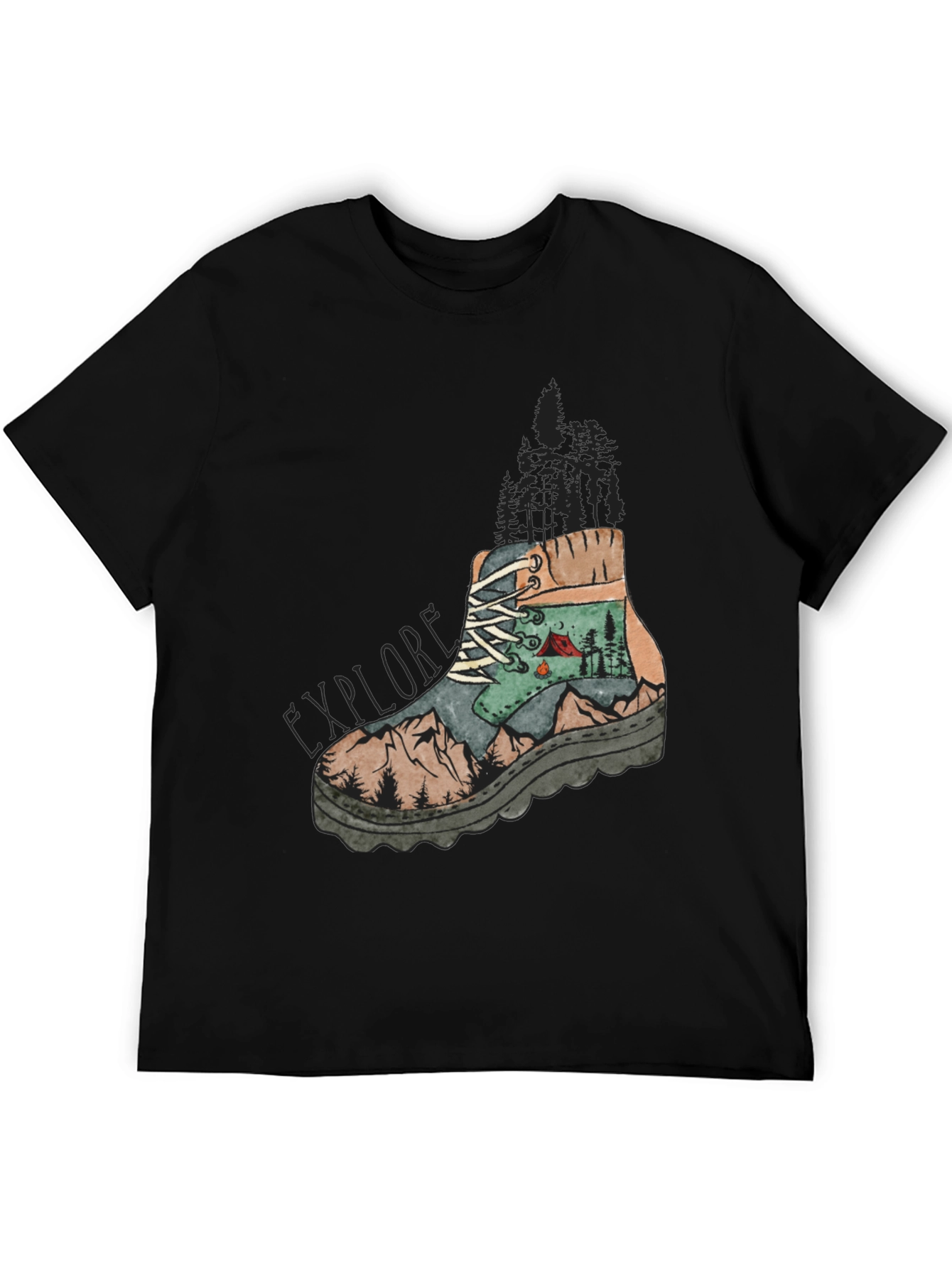 Explore Graphic Tee - Hiking Boot Design