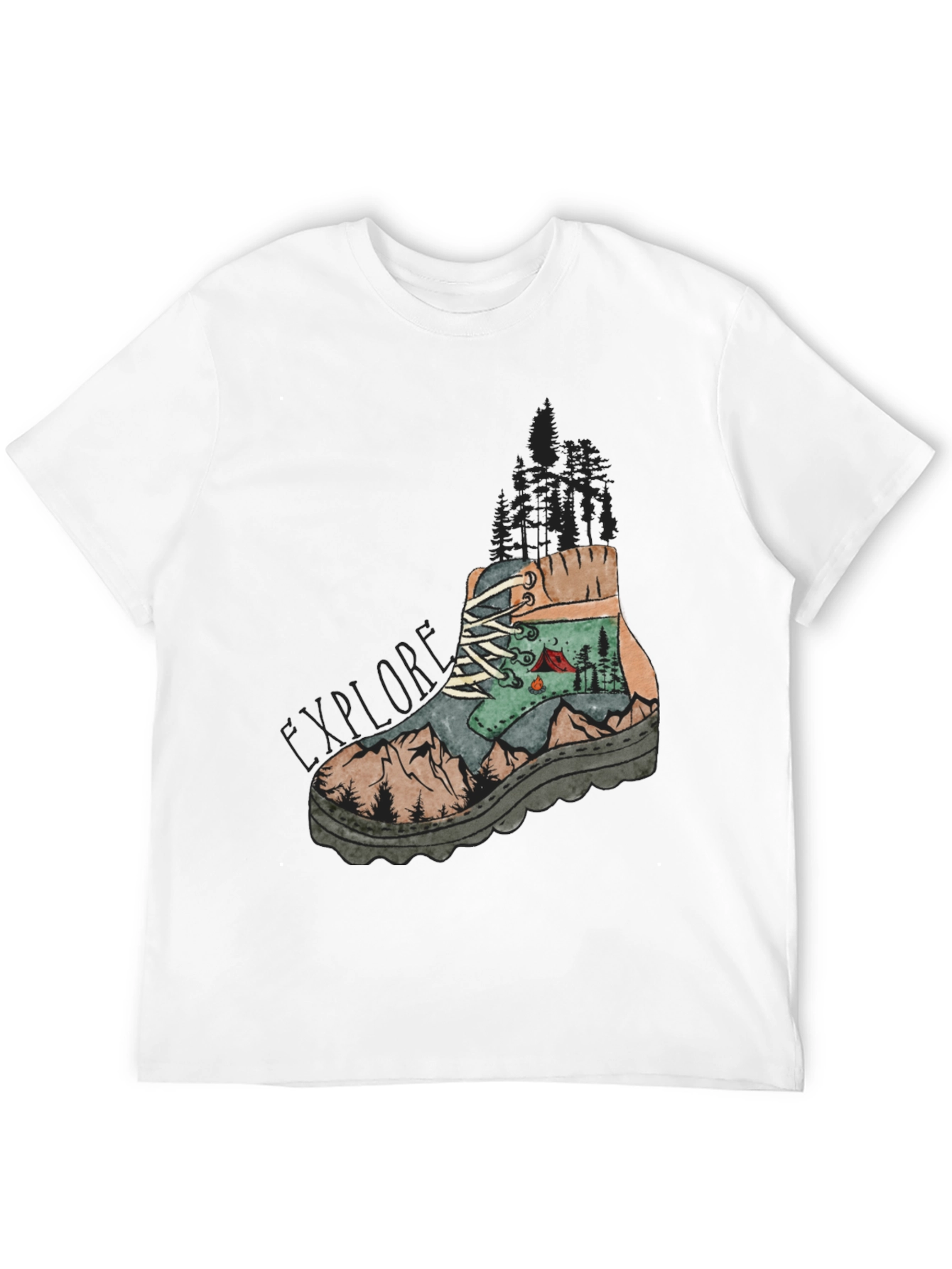 Explore Graphic Tee - Hiking Boot Design