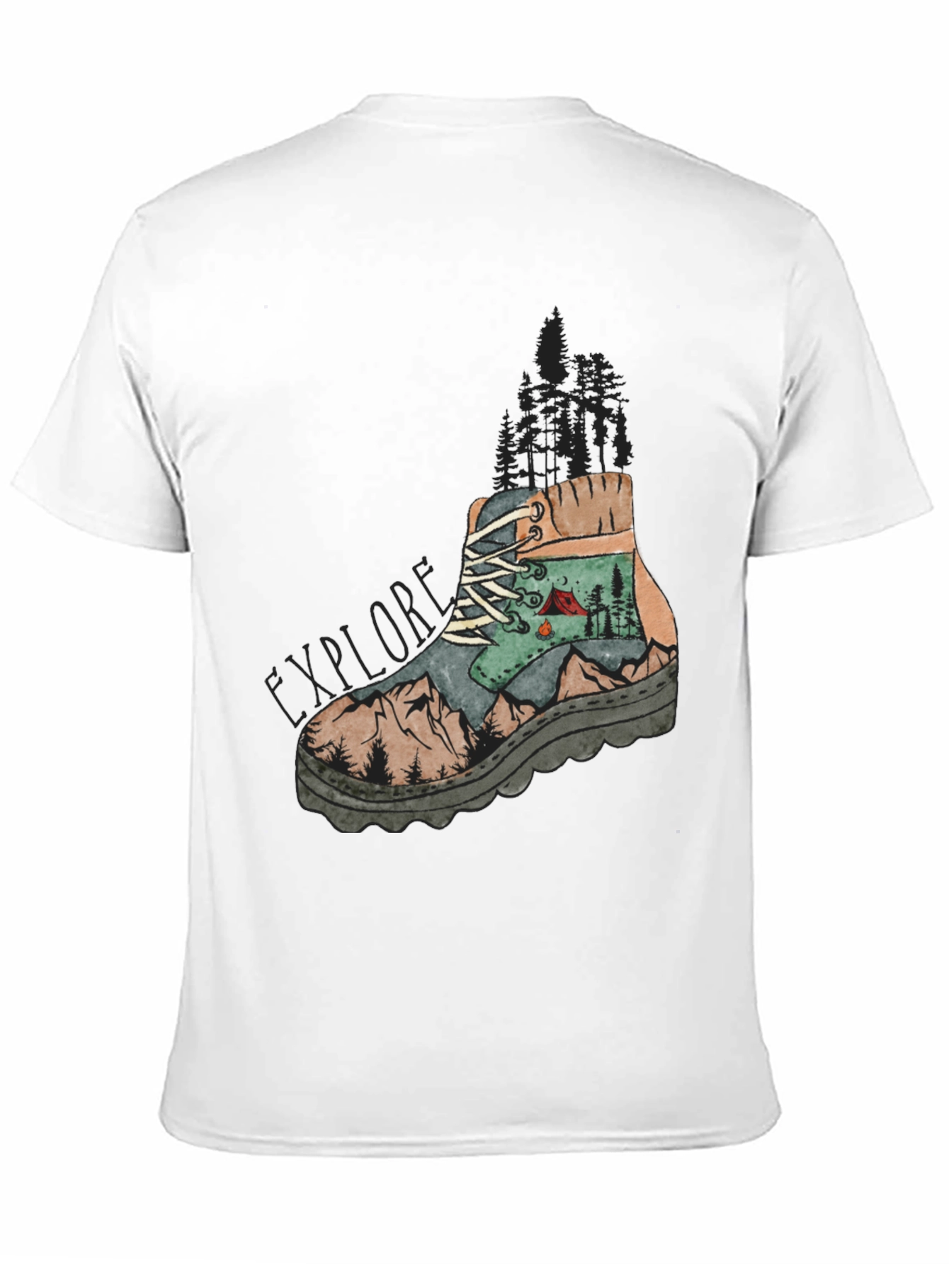 Explore Graphic Tee - Hiking Boot Design