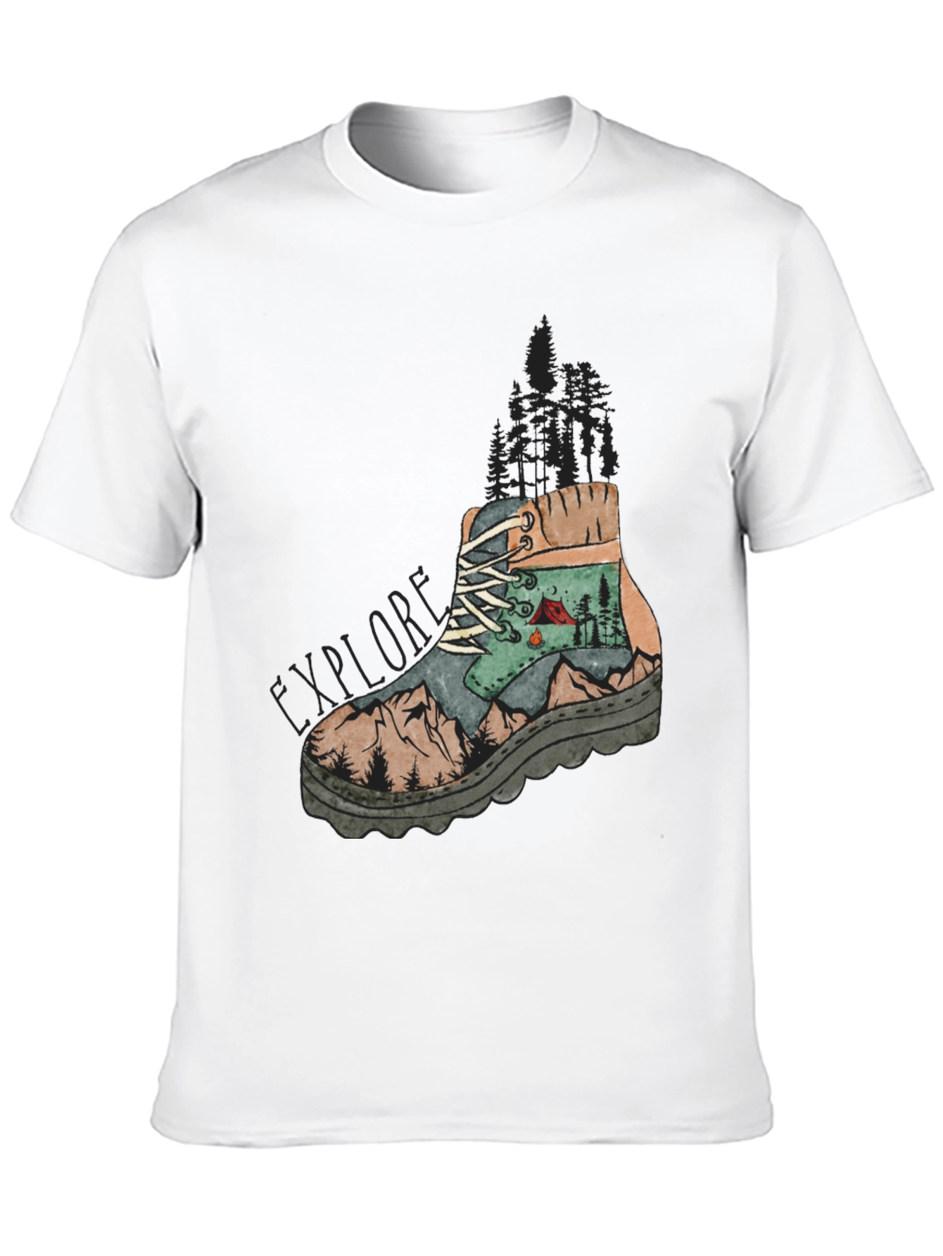 Explore Graphic Tee - Hiking Boot Design