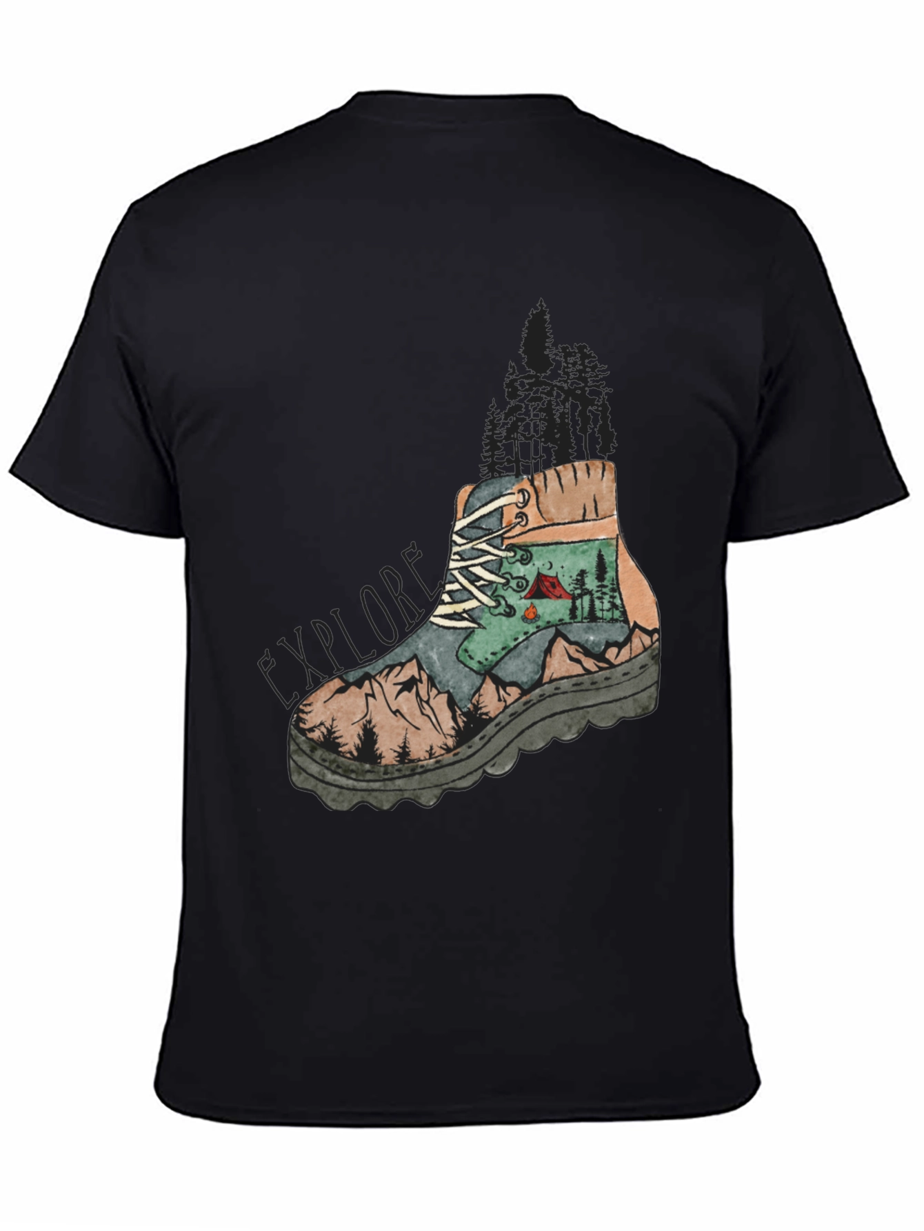 Explore Graphic Tee - Hiking Boot Design